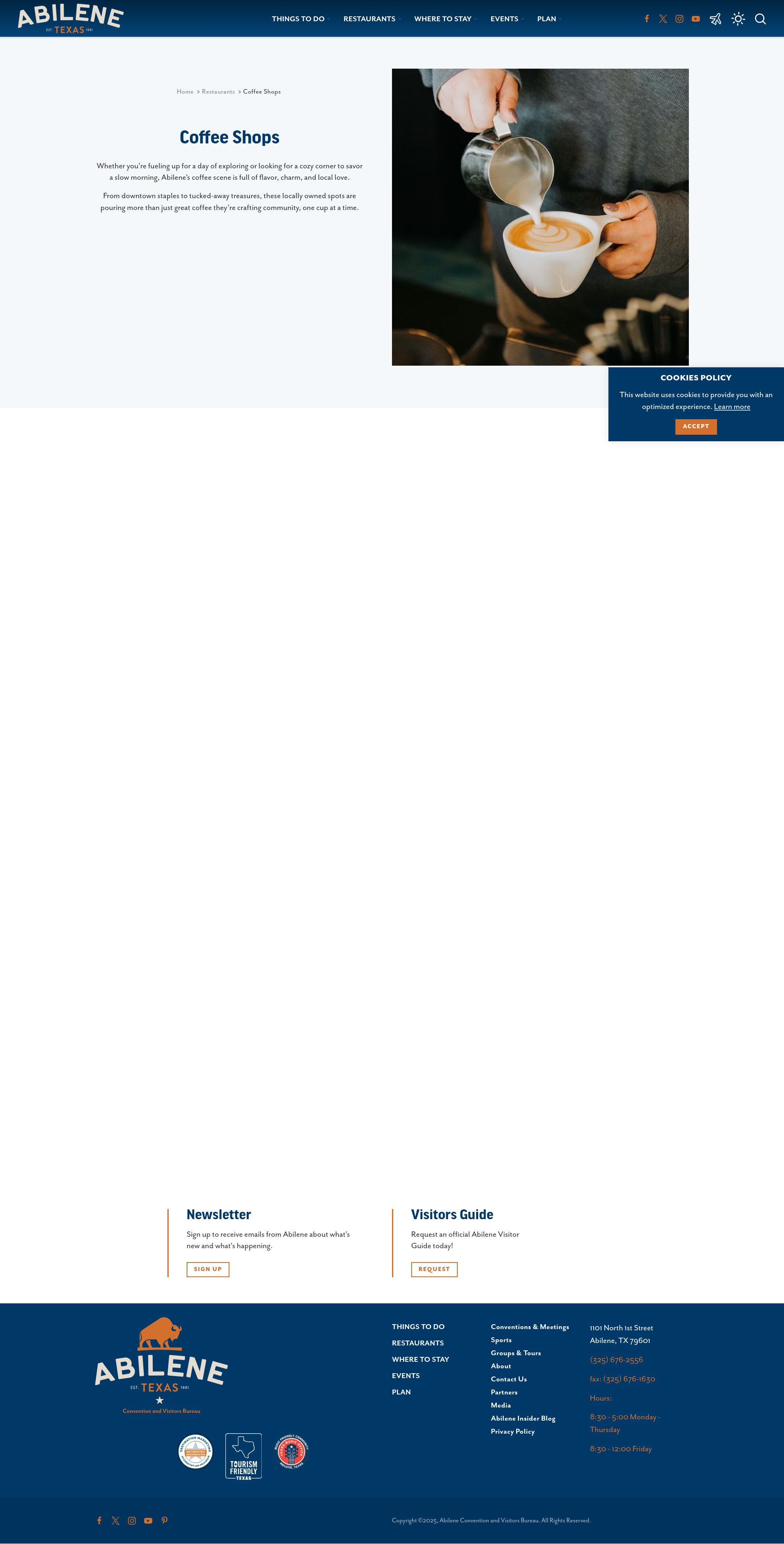 Screenshot of abilenevisitors.com