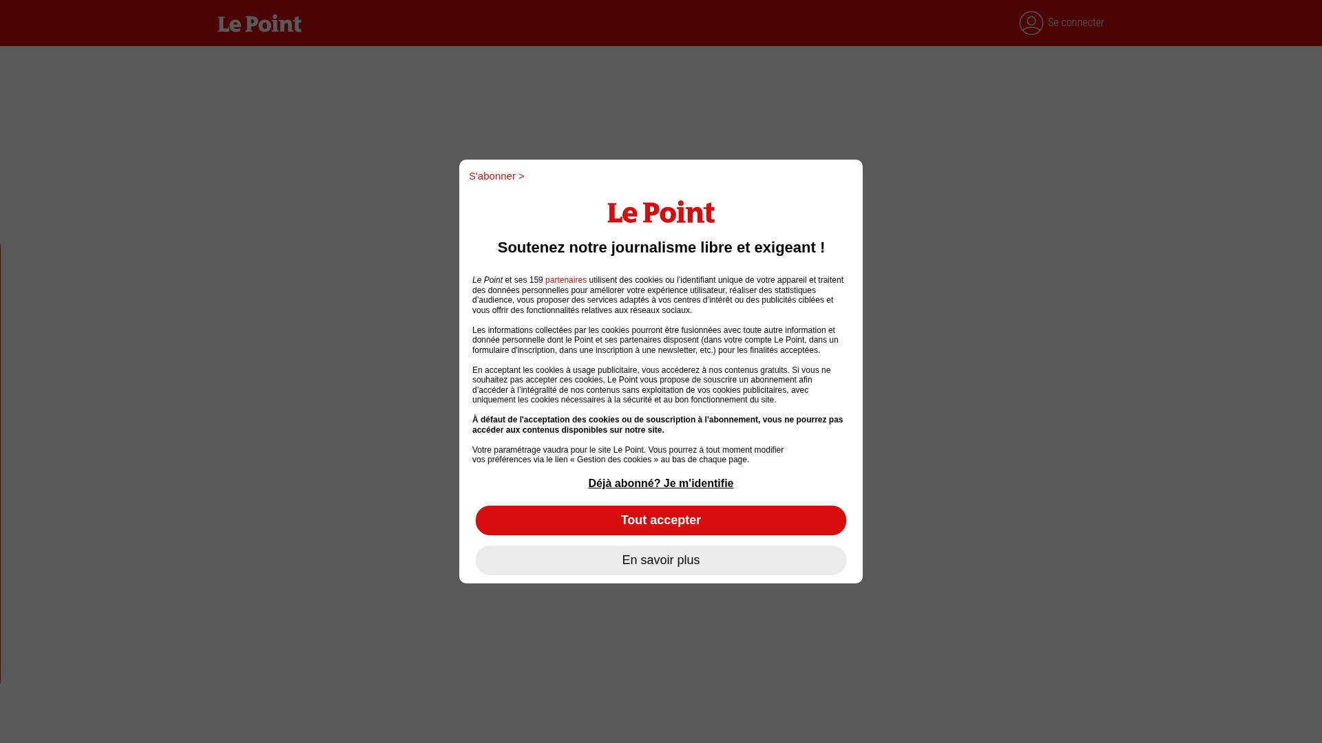 Screenshot of abo.lepoint.fr