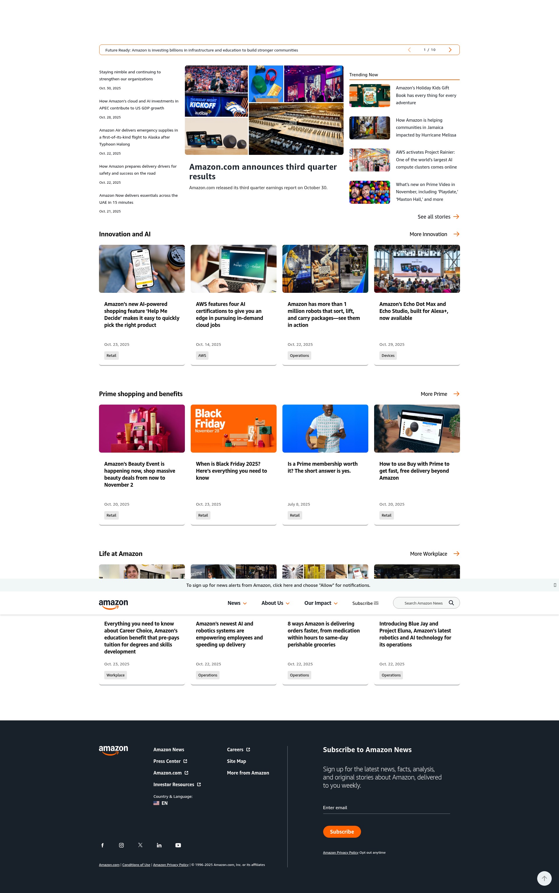 Screenshot of aboutamazon.com