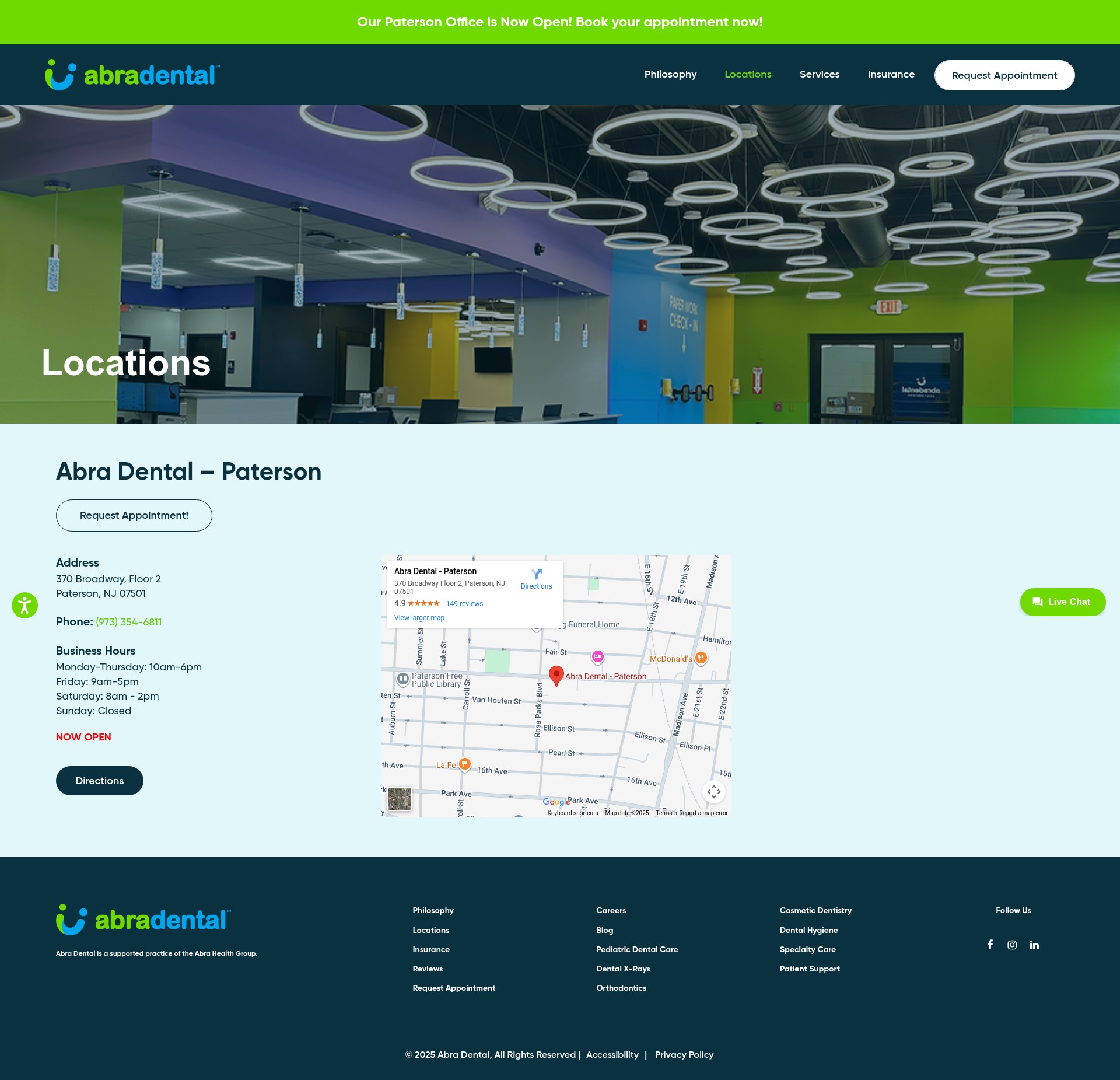 Screenshot of abradental.com