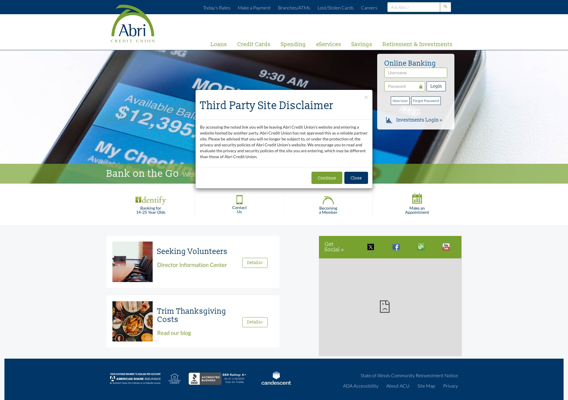 Screenshot of abricu.com