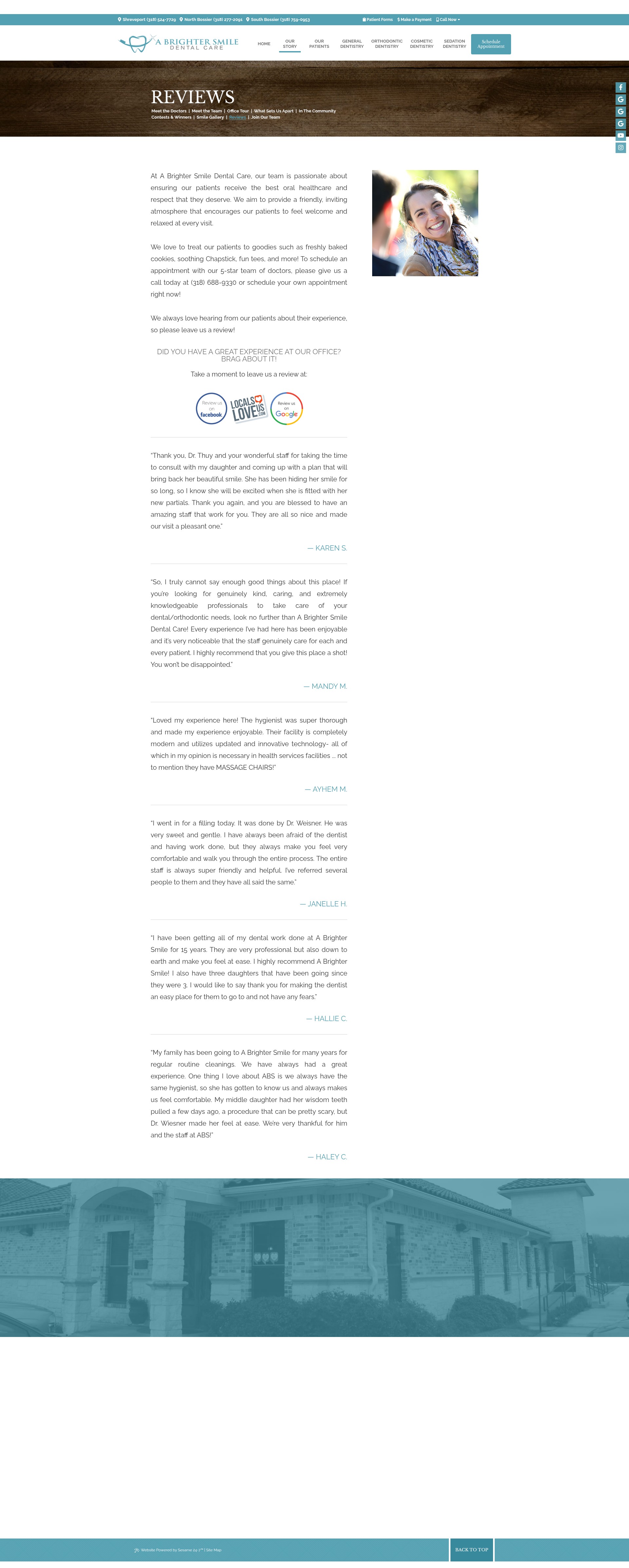 Screenshot of abrightersmiledentalcare.com