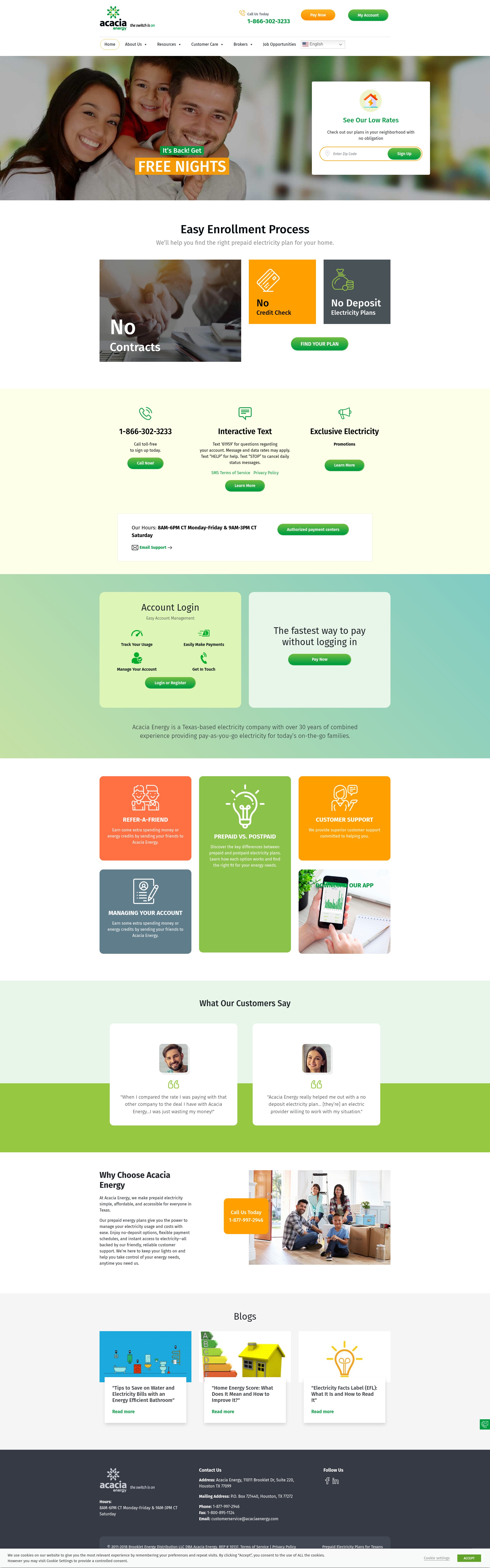 Screenshot of acaciaenergy.com