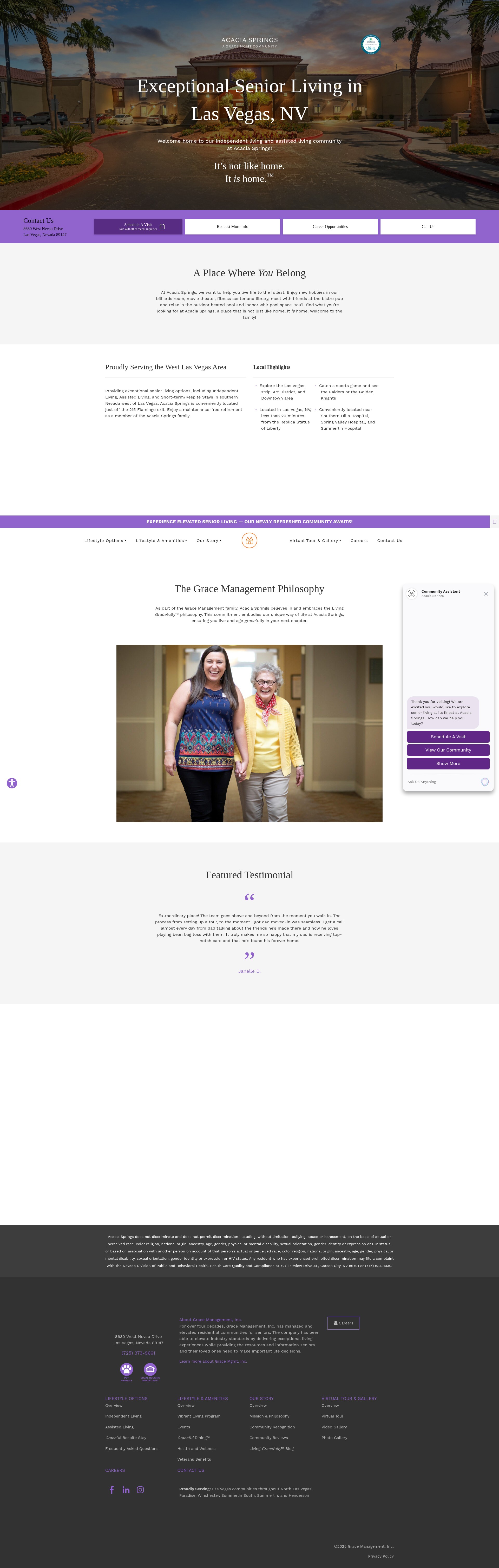 Screenshot of acaciasprings.com