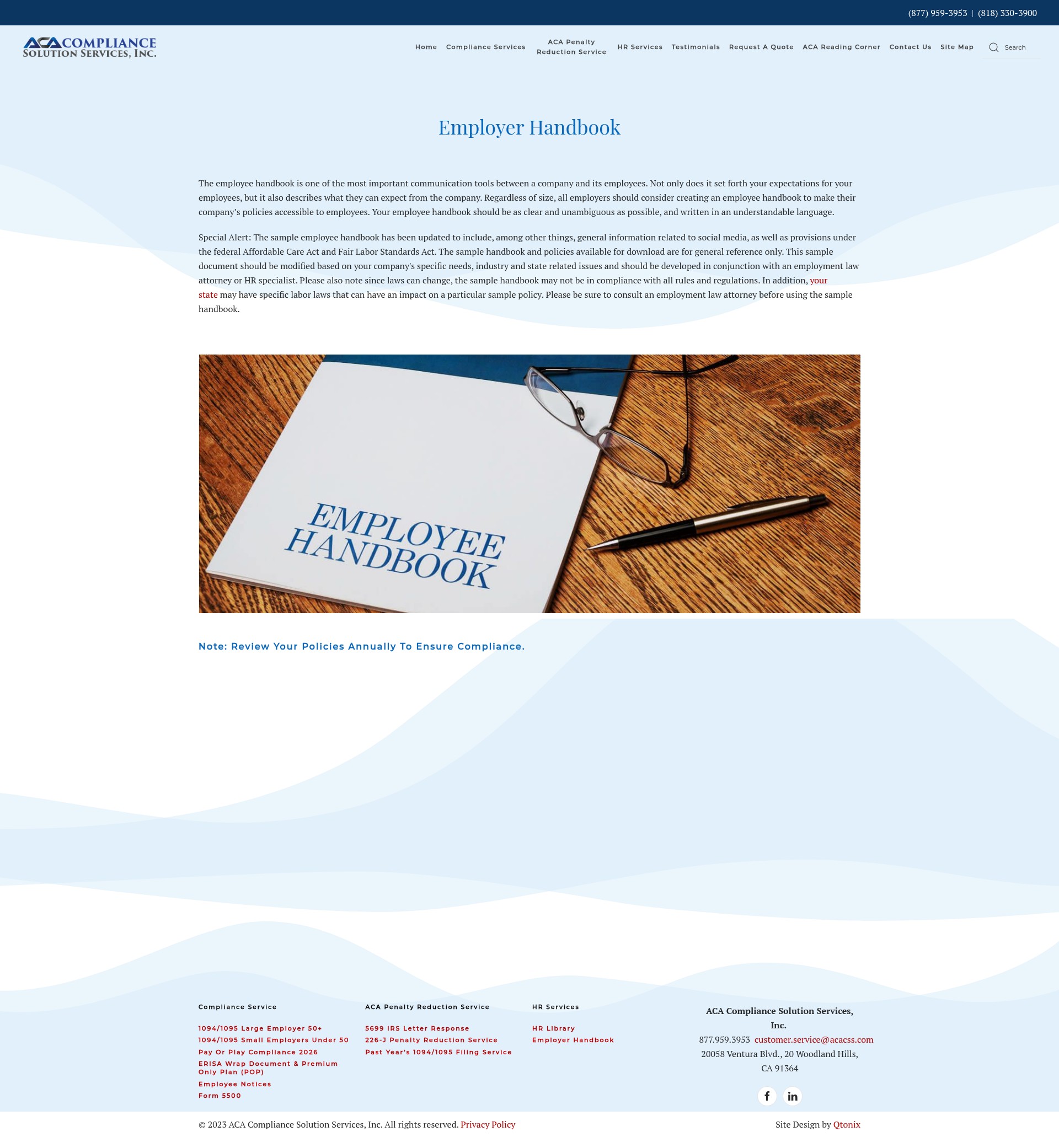 Screenshot of acacss.com