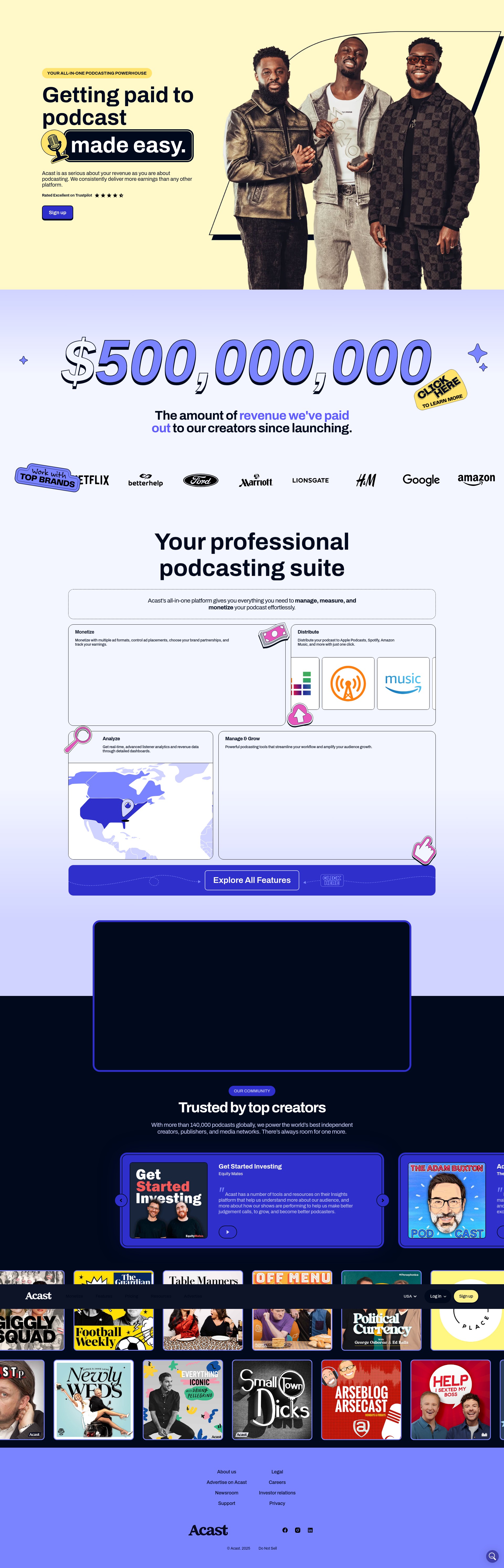 Screenshot of acast.com