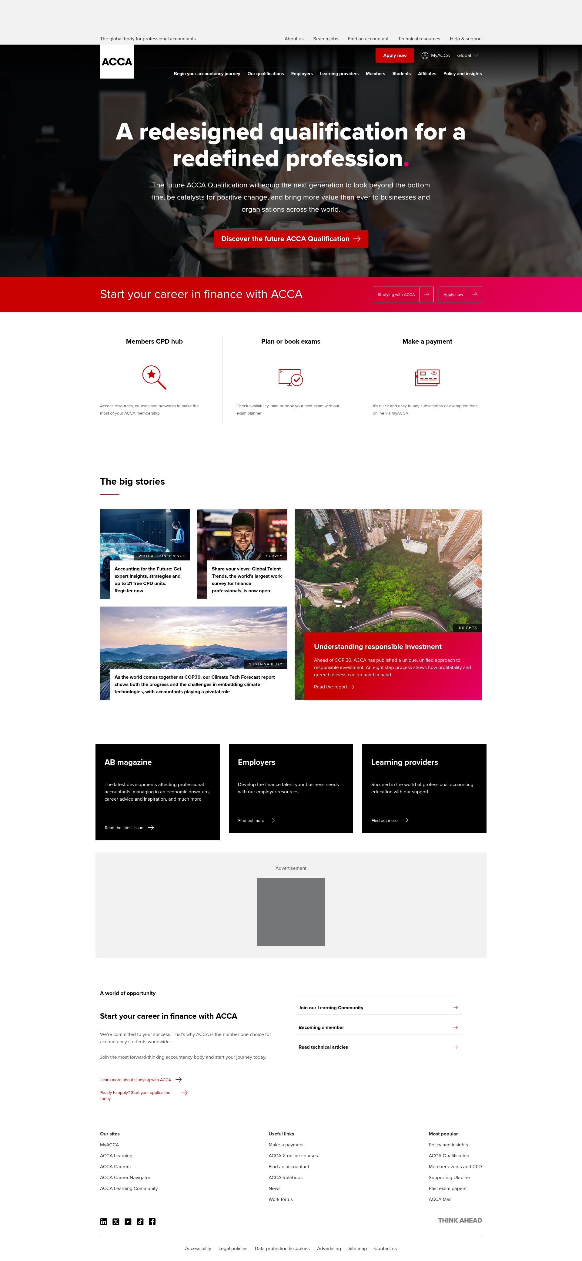 Screenshot of accaglobal.com