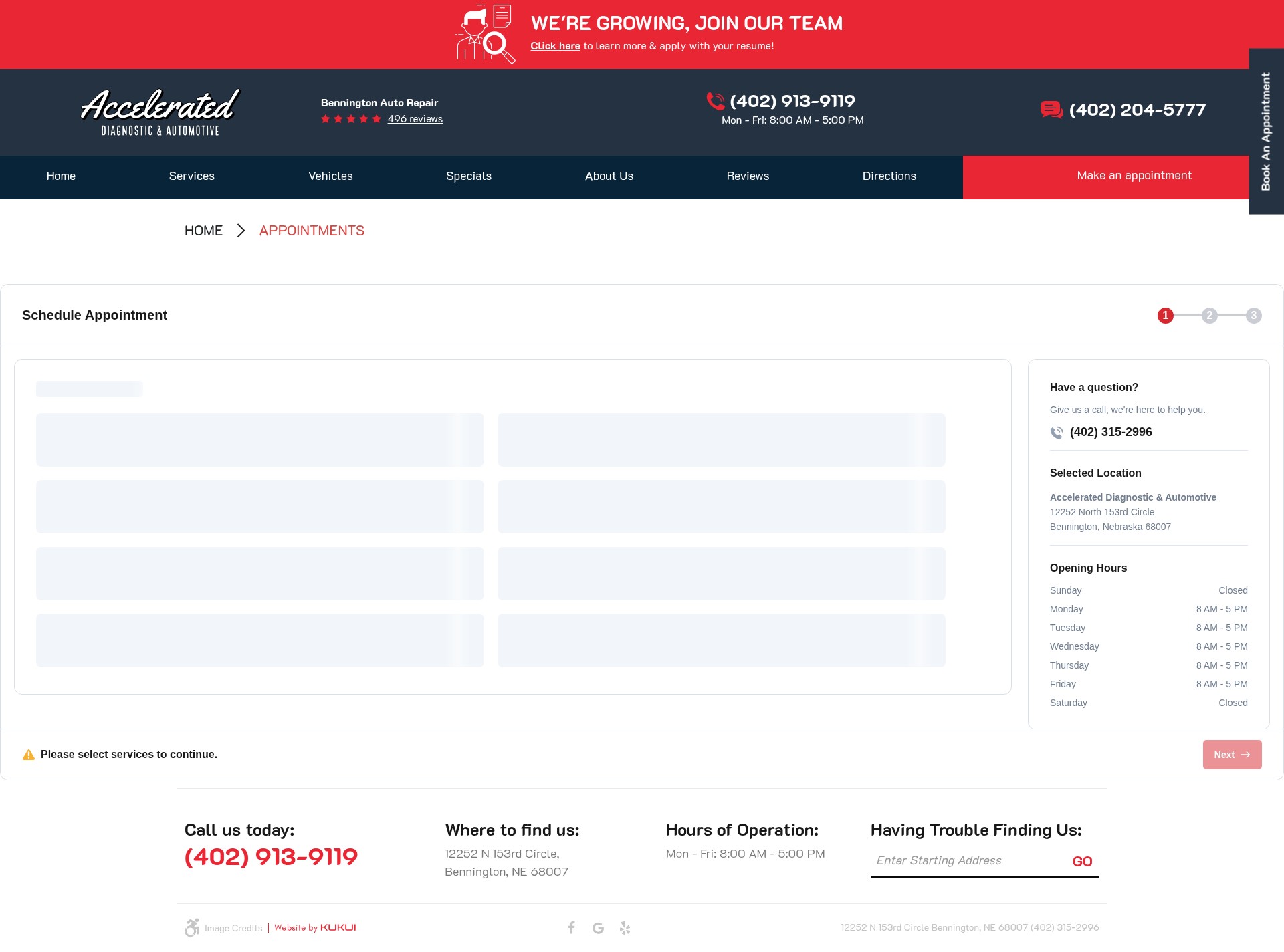 Screenshot of acceleratedautoservice.com