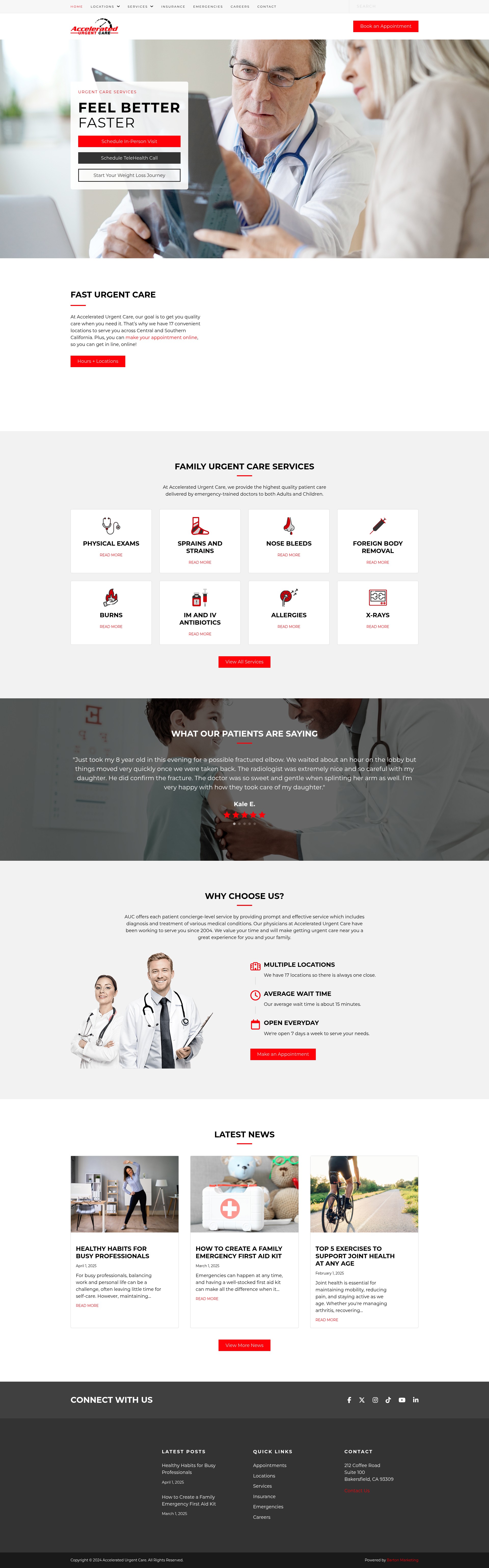 Screenshot of acceleratedurgentcare.com