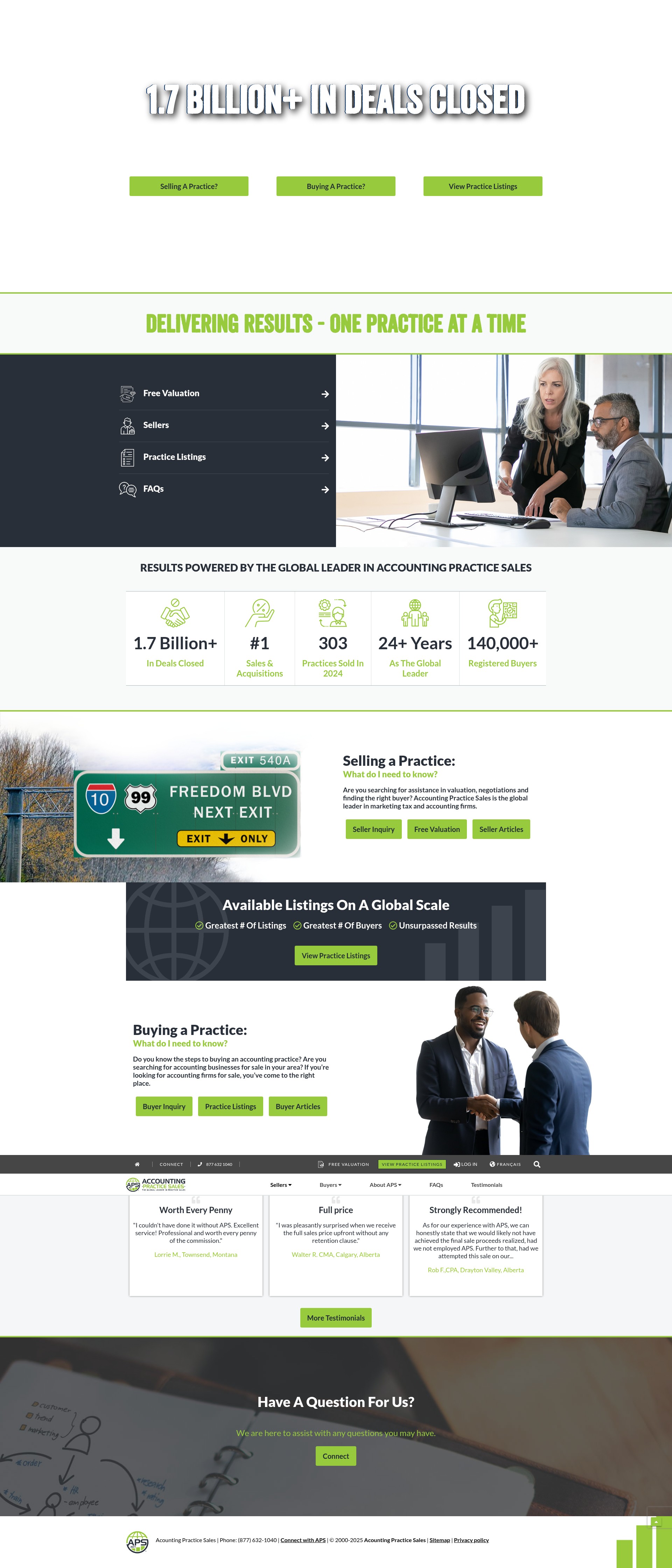 Screenshot of accountingpracticesales.com