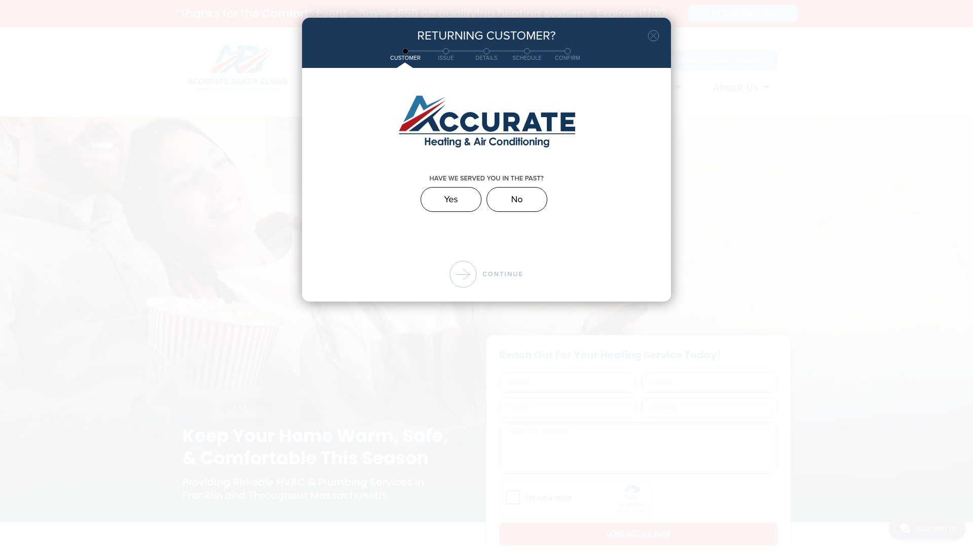 Screenshot of accurateheat.com