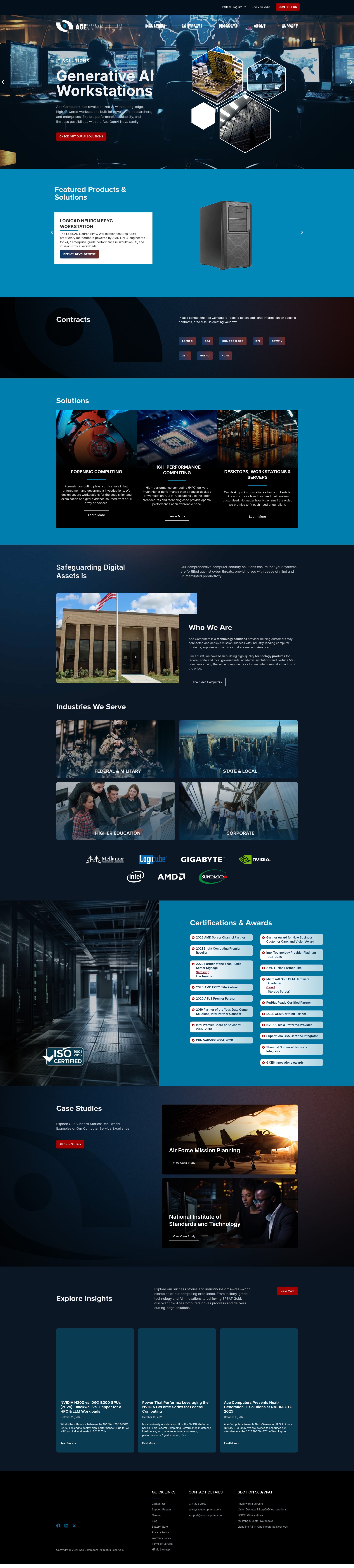 Screenshot of acecomputers.com