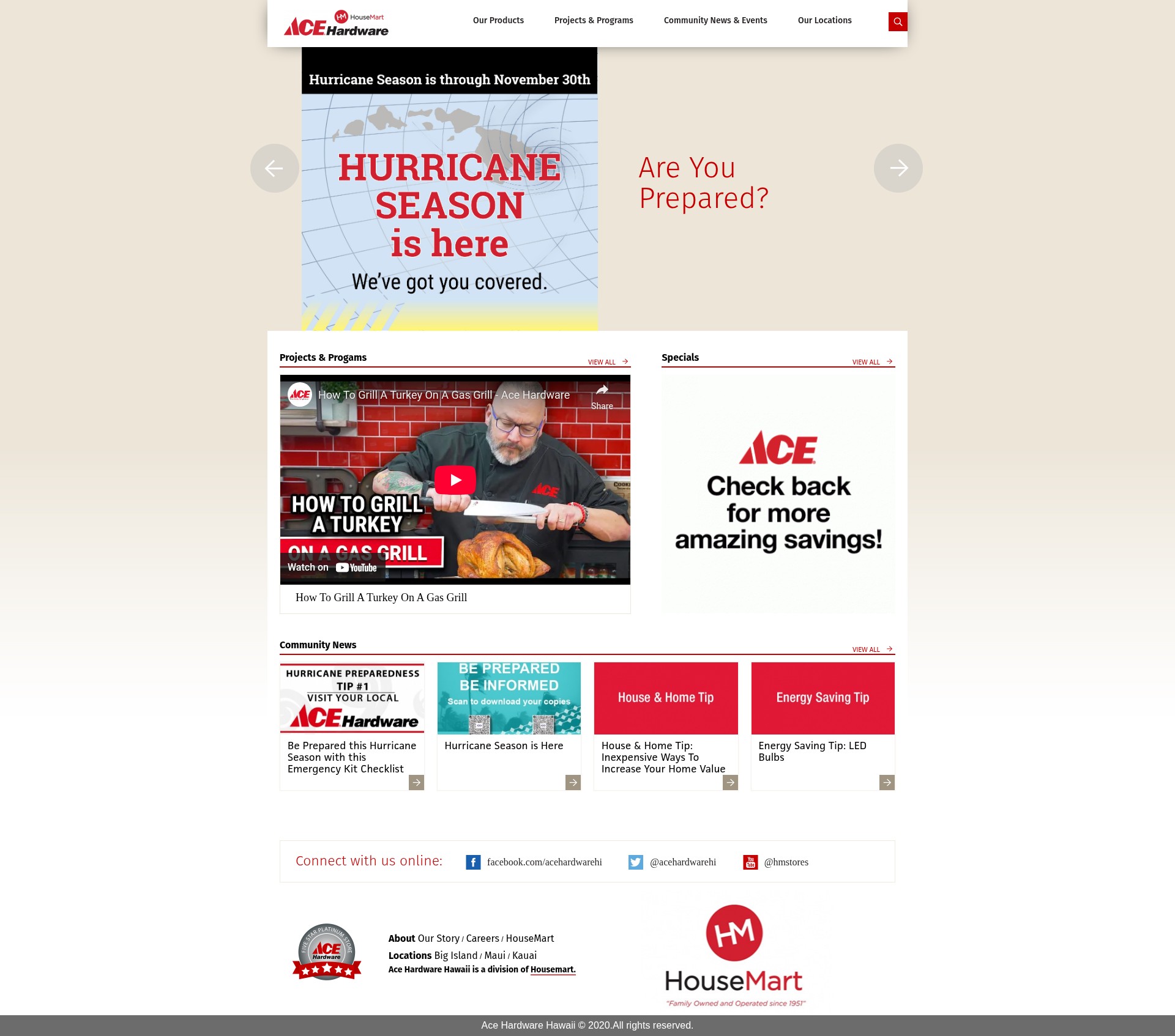 Screenshot of acehardwarehawaii.com