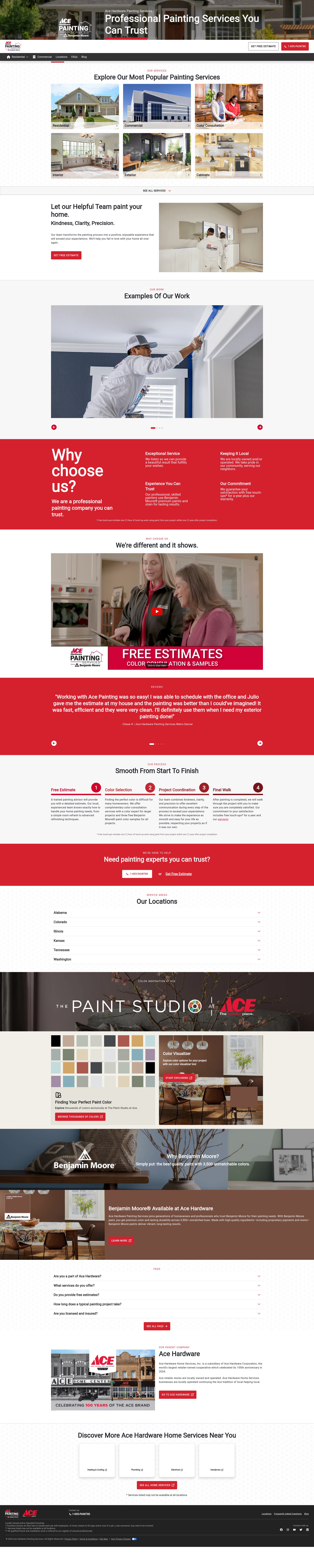 Screenshot of acehardwarepainting.com