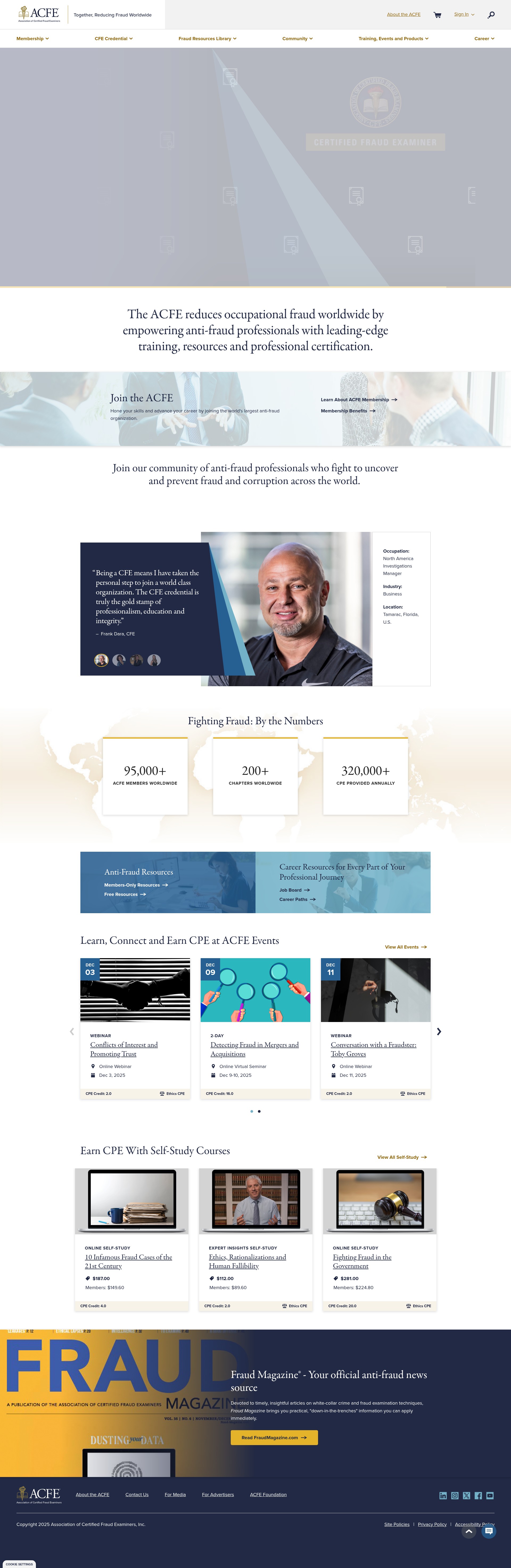 Screenshot of acfe.com
