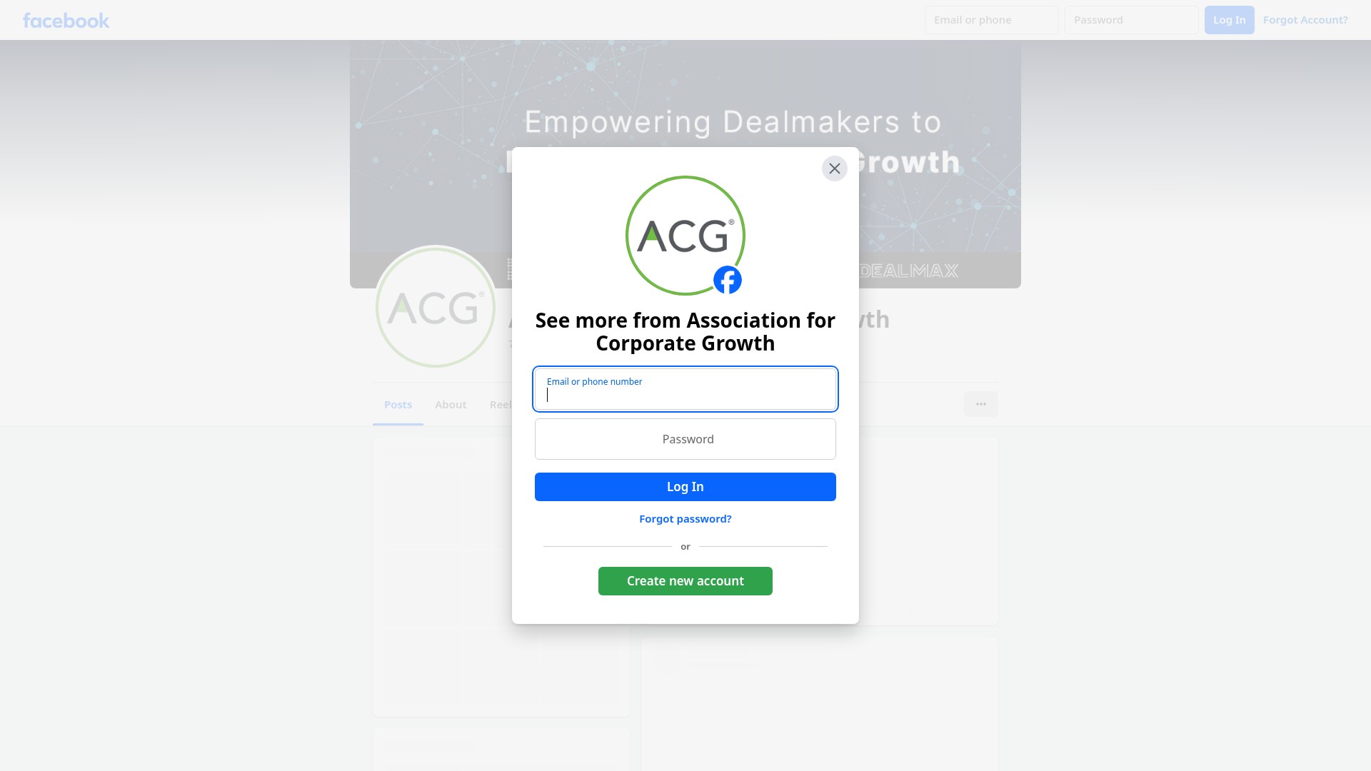 Screenshot of acg.org