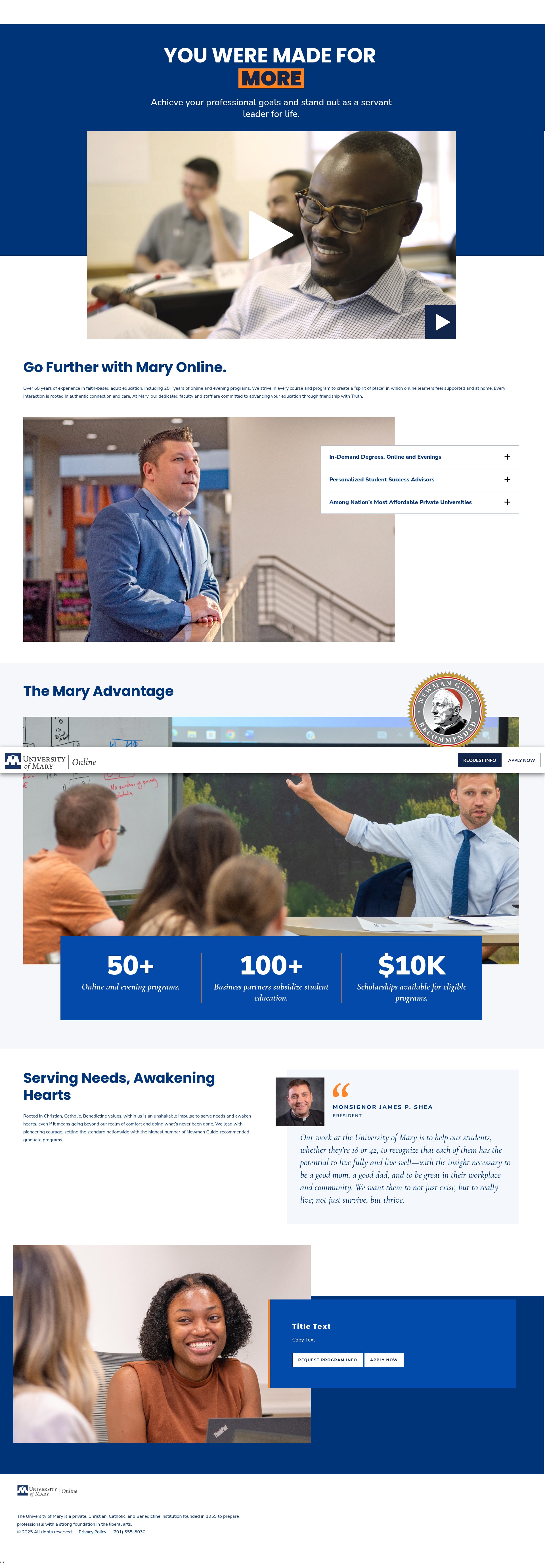 Screenshot of achieve.umary.edu