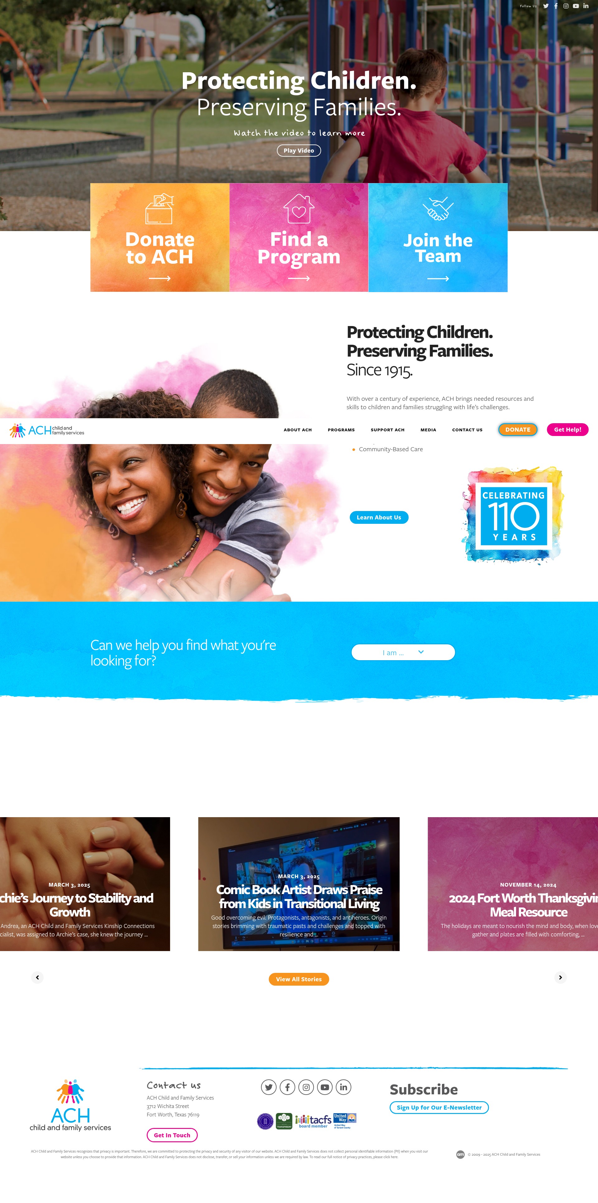 Screenshot of achservices.org