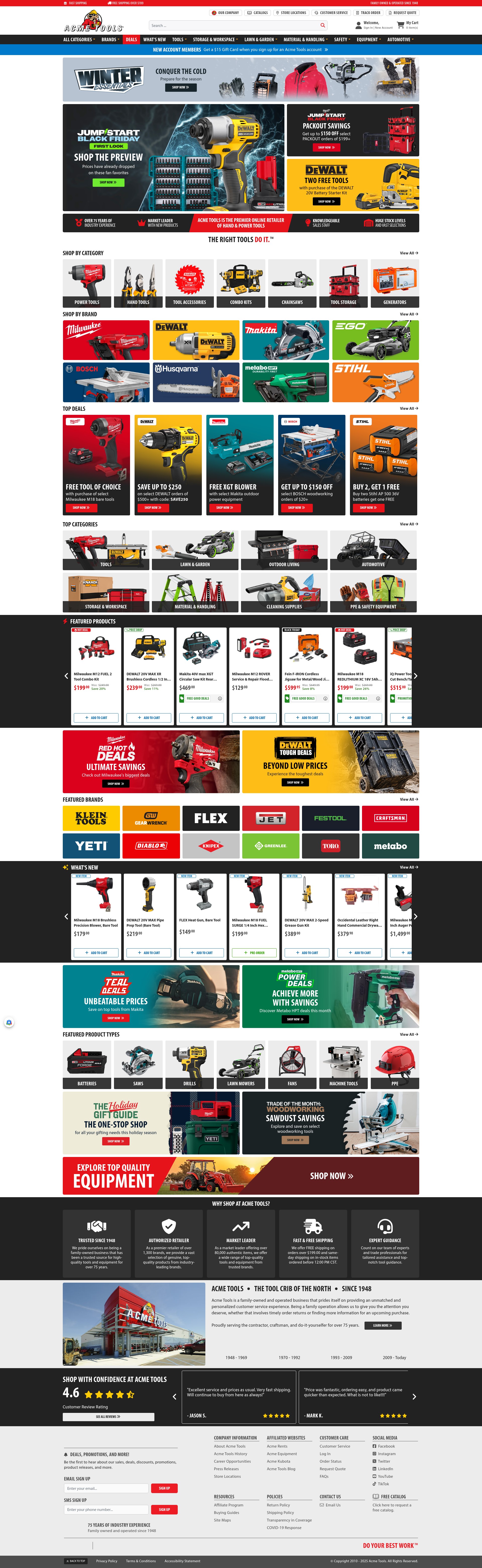 Screenshot of acmetools.com