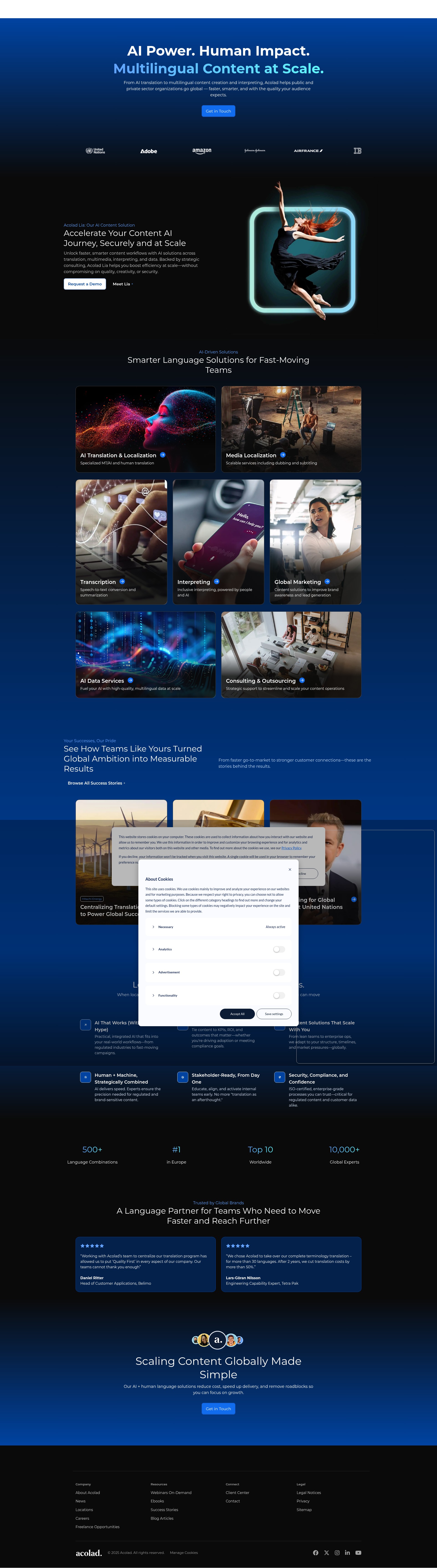 Screenshot of acolad.com