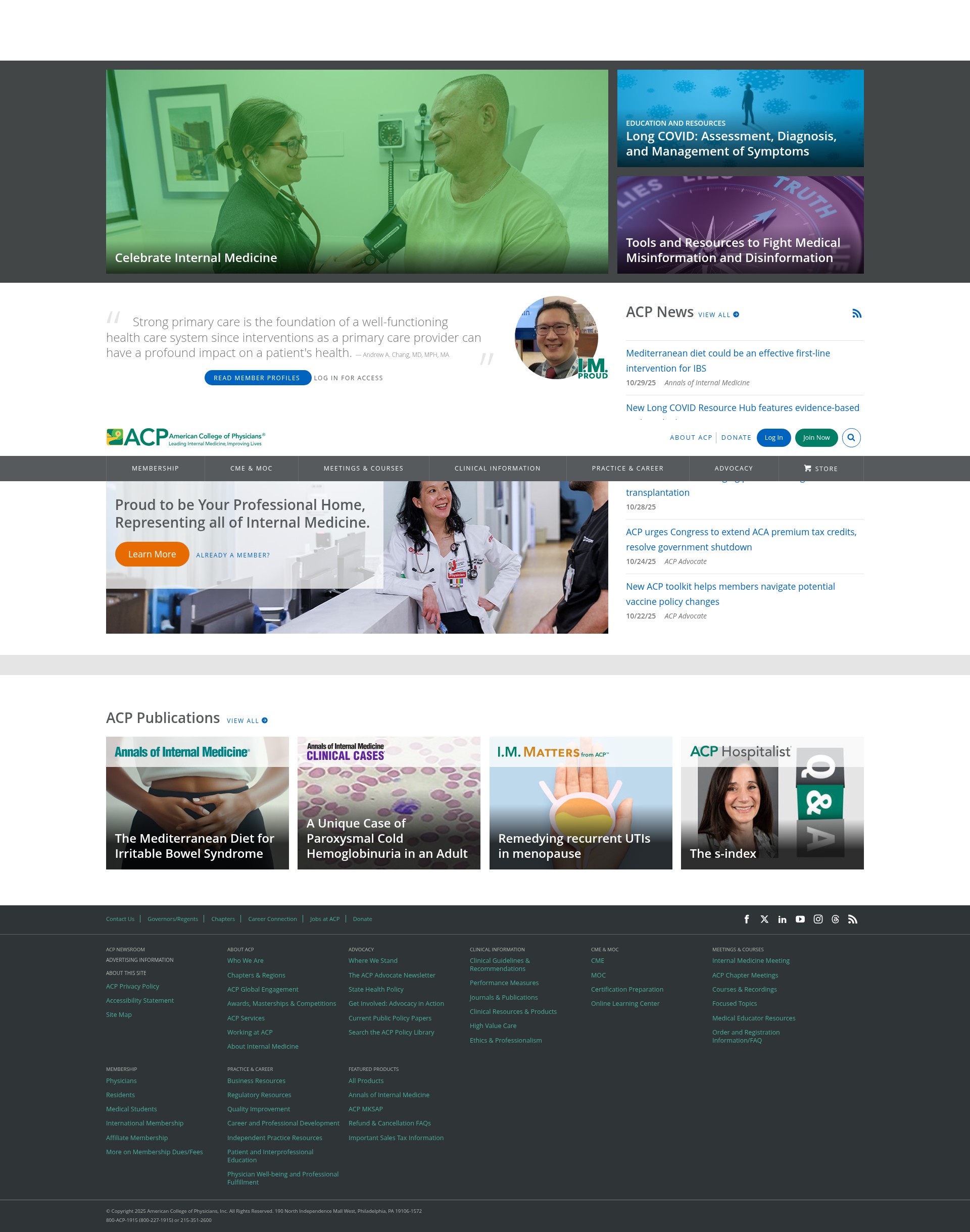 Screenshot of acponline.org