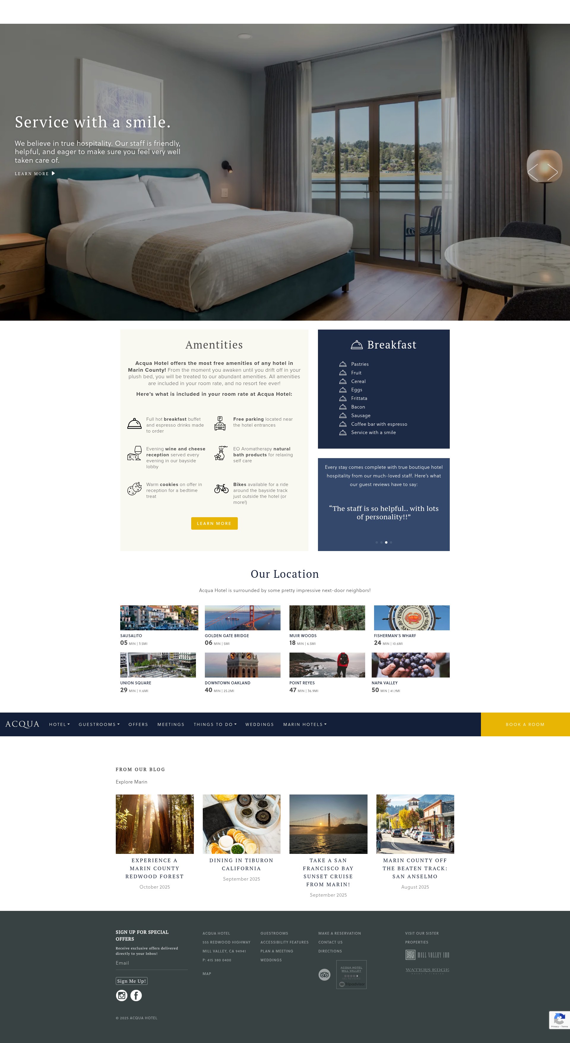 Screenshot of acquahotel.com