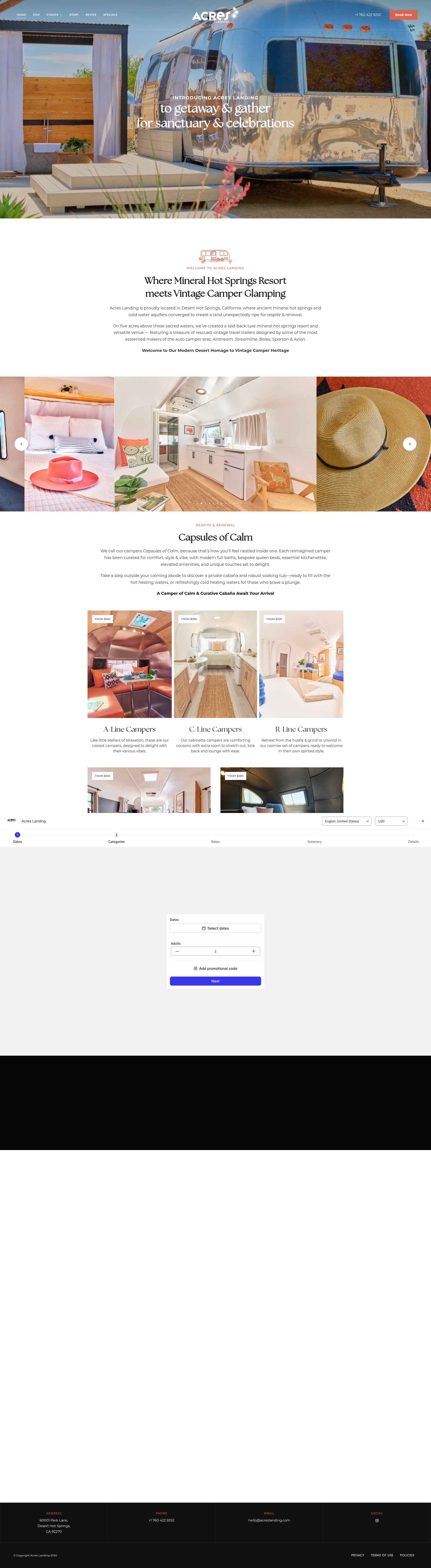 Screenshot of acreslanding.com