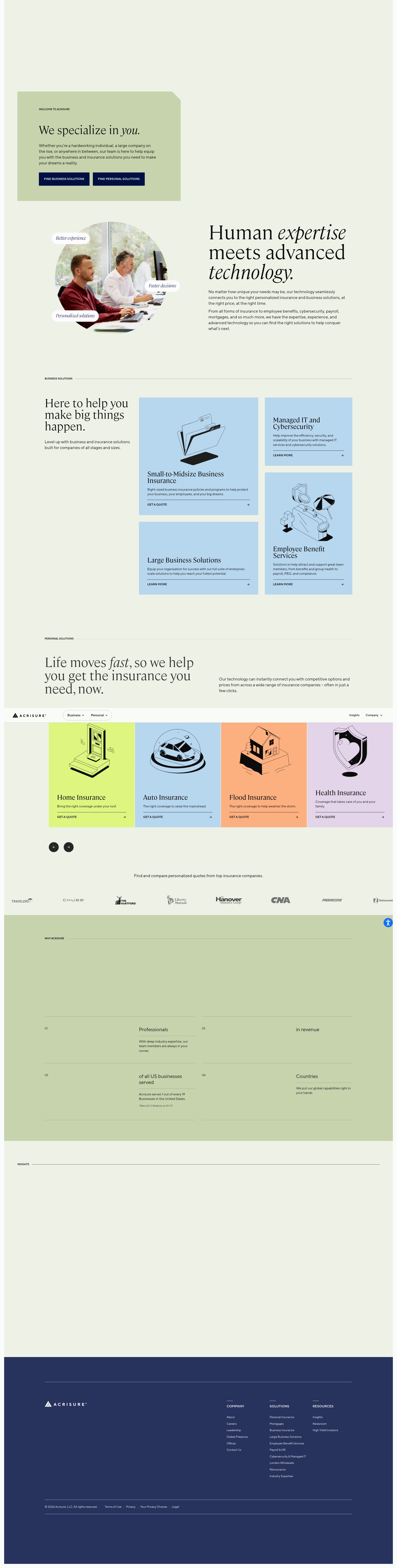 Screenshot of acrisure.com
