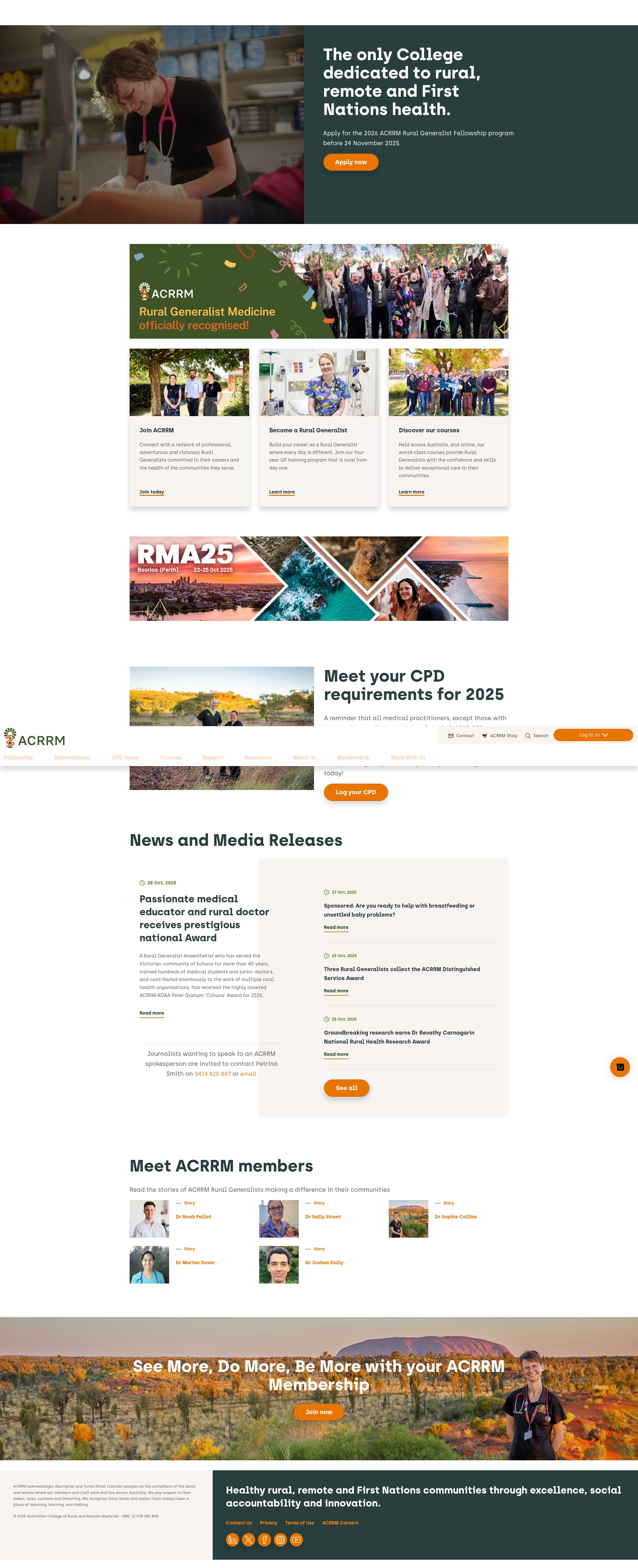 Screenshot of acrrm.org.au