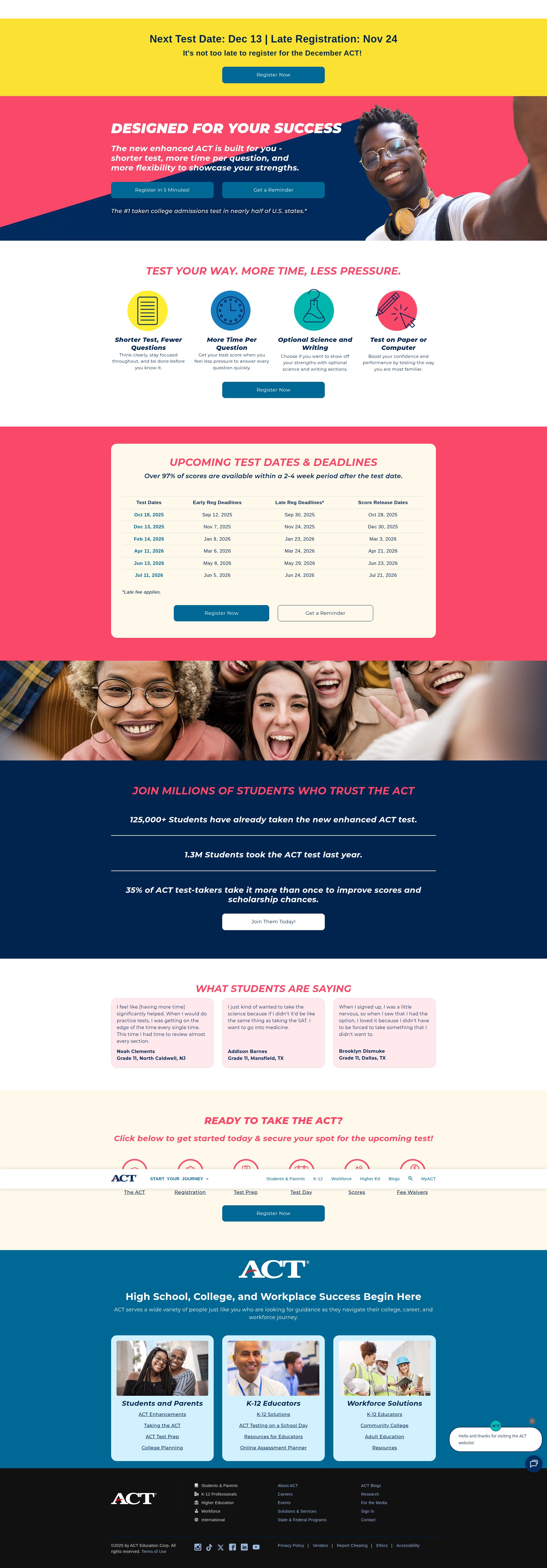Screenshot of act.org