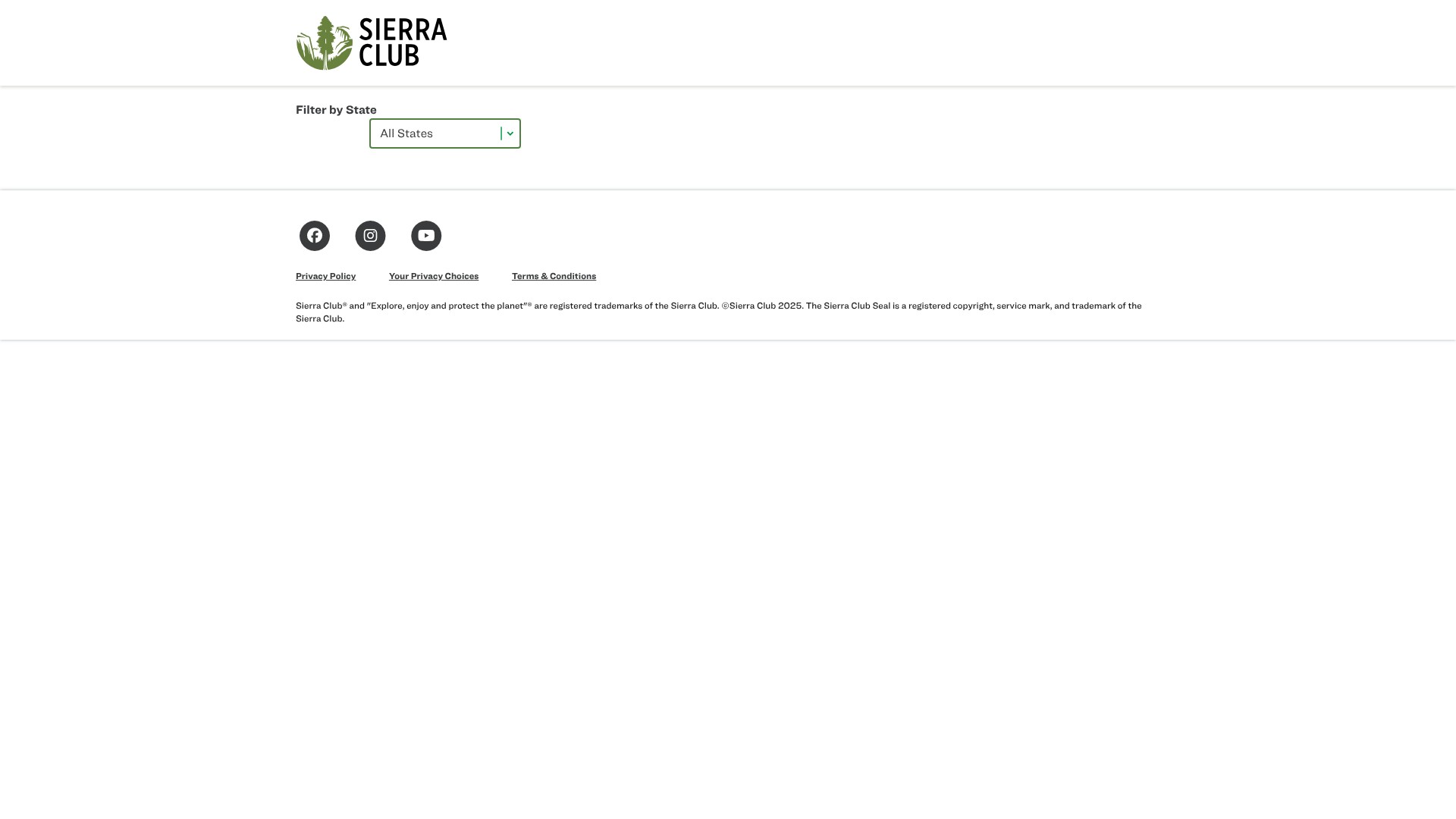 Screenshot of act.sierraclub.org