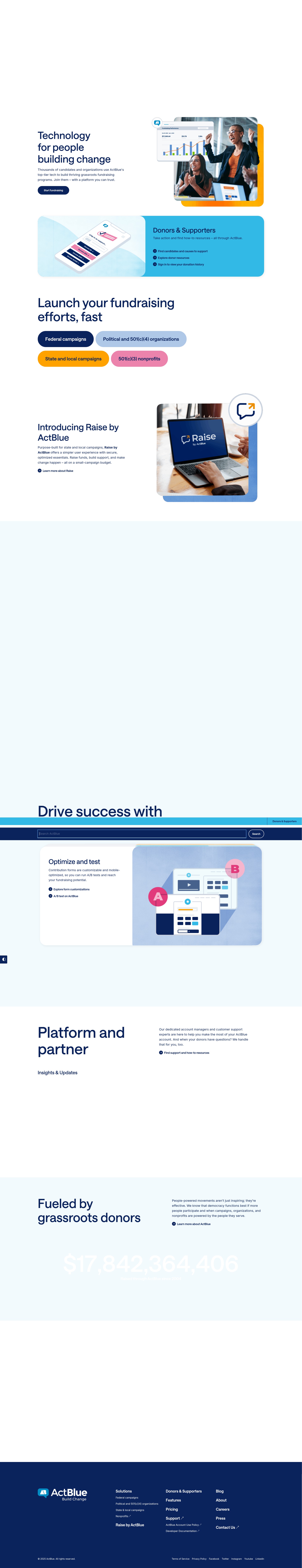 Screenshot of actblue.com