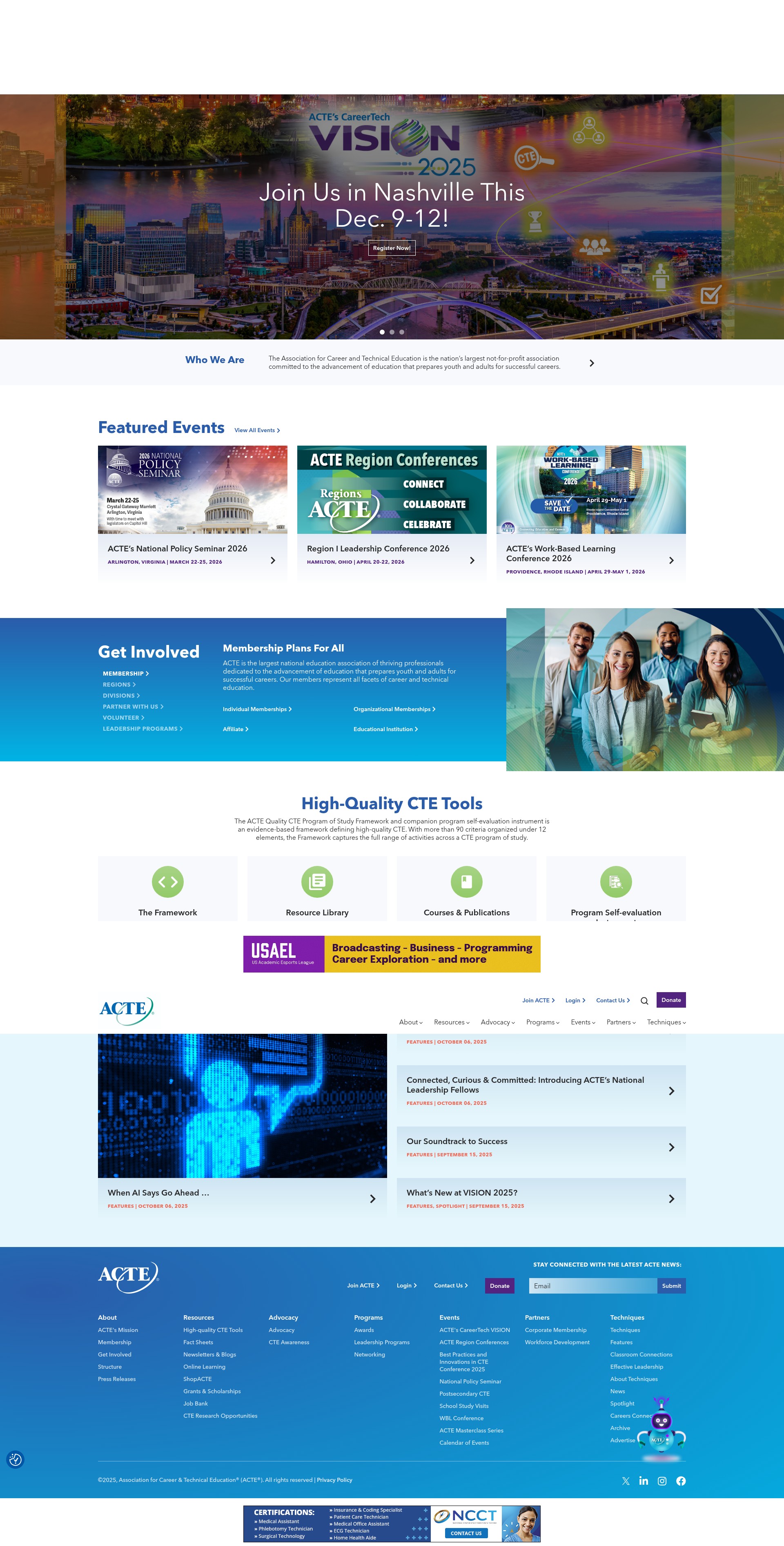Screenshot of acteonline.org