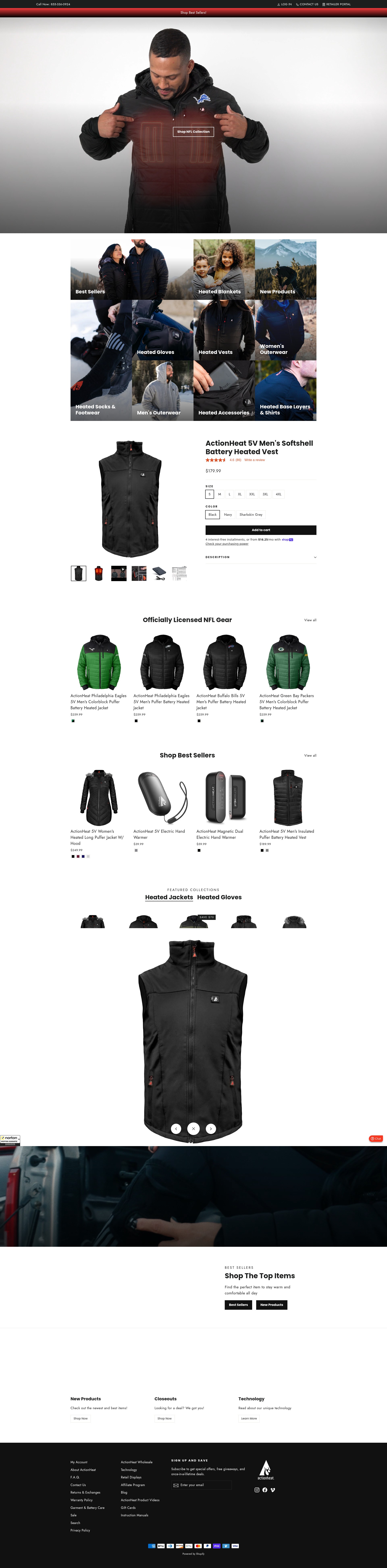 Screenshot of actionheat.com