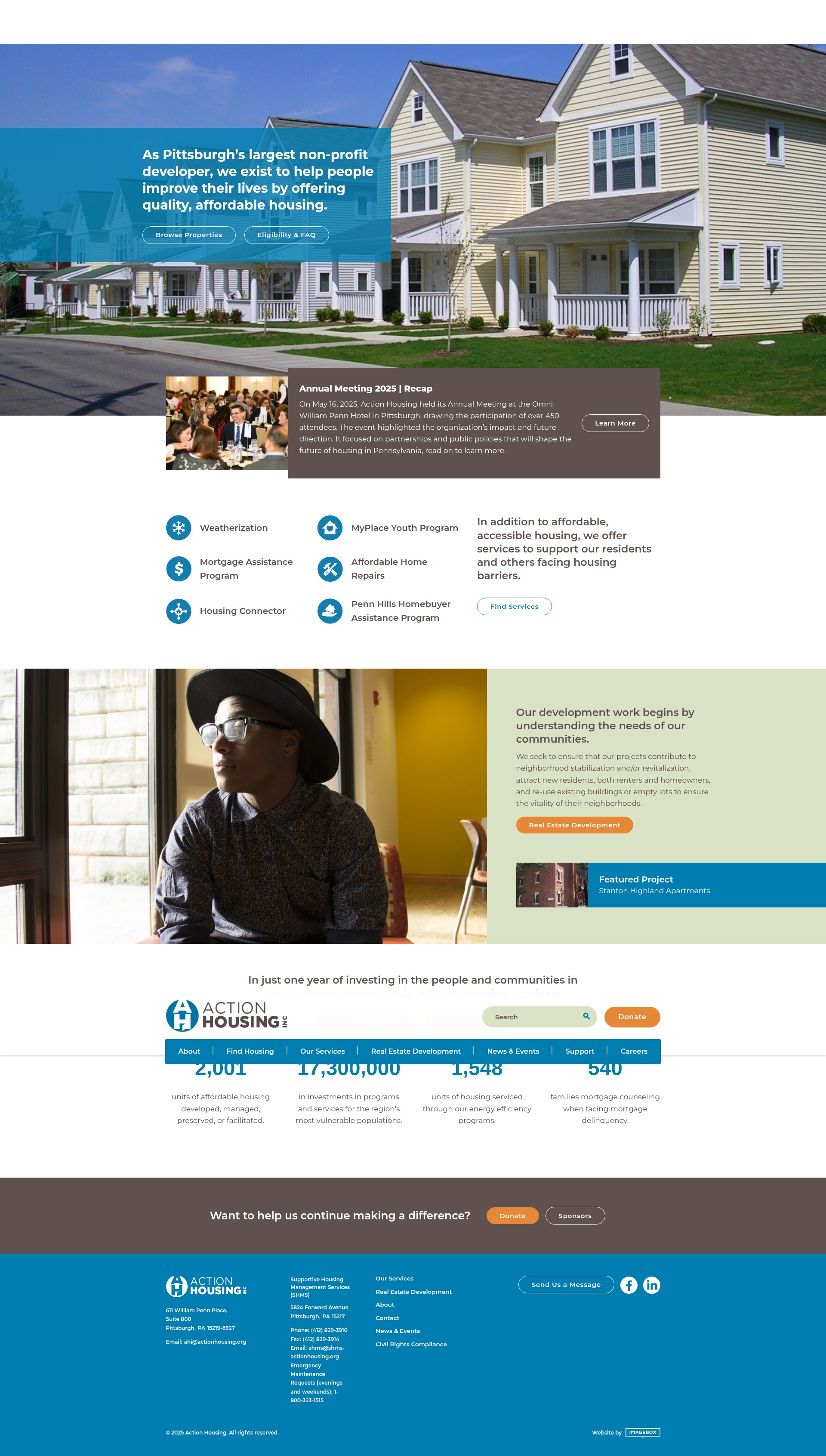 Screenshot of actionhousing.org