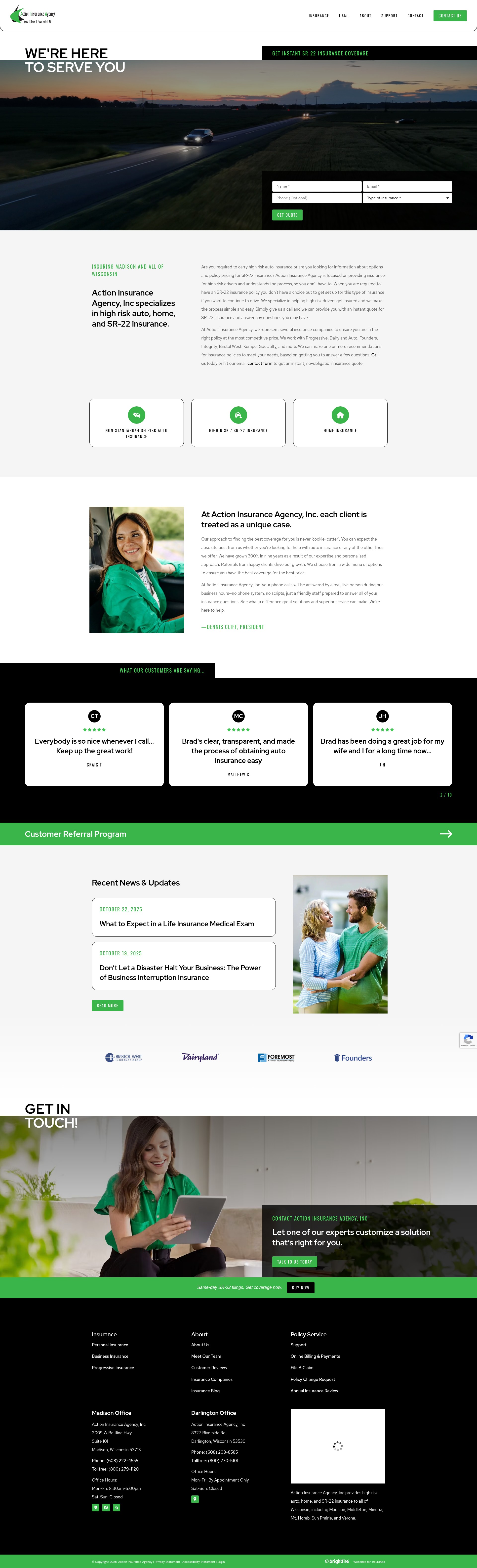 Screenshot of actioninsuranceagency.com