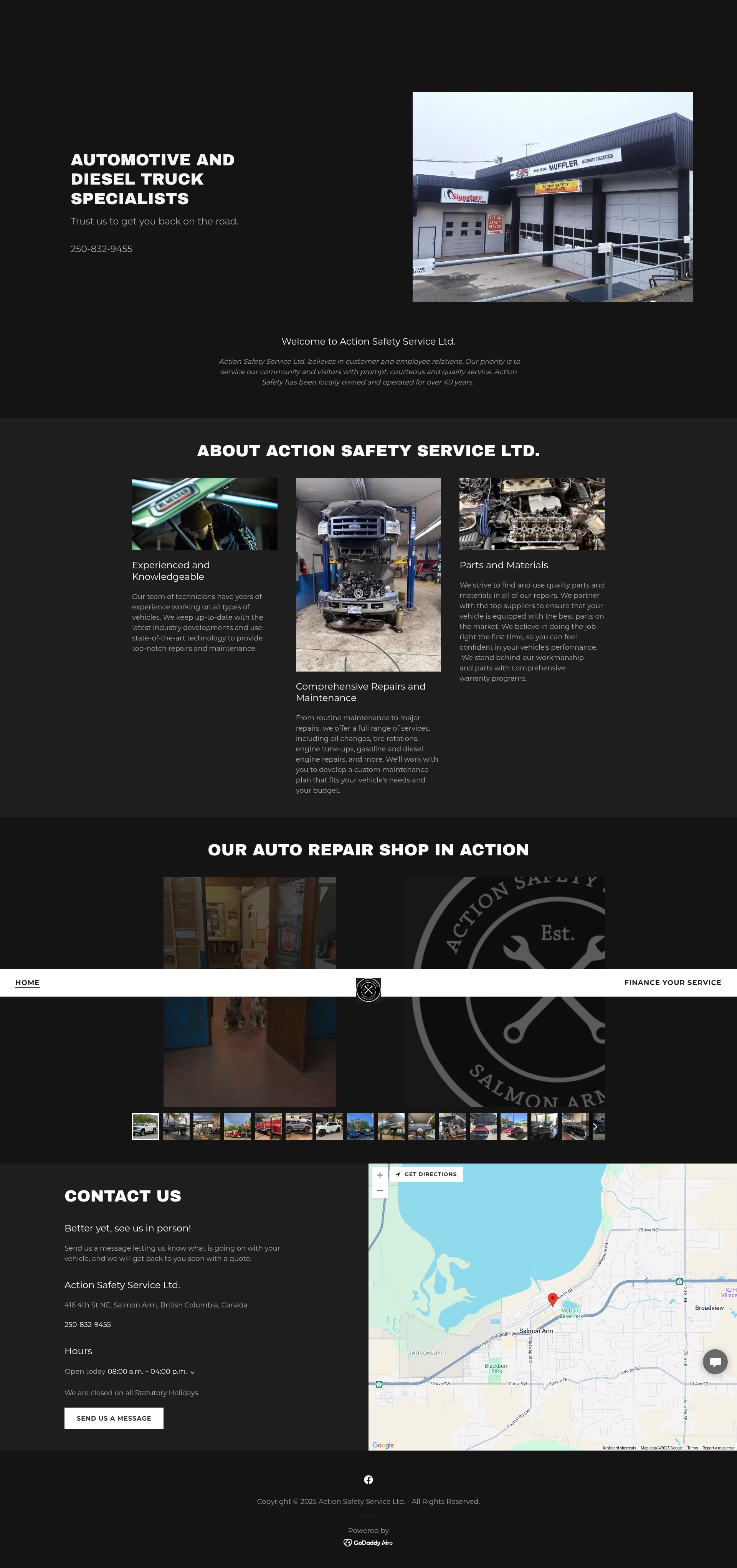 Screenshot of actionsafety.ca