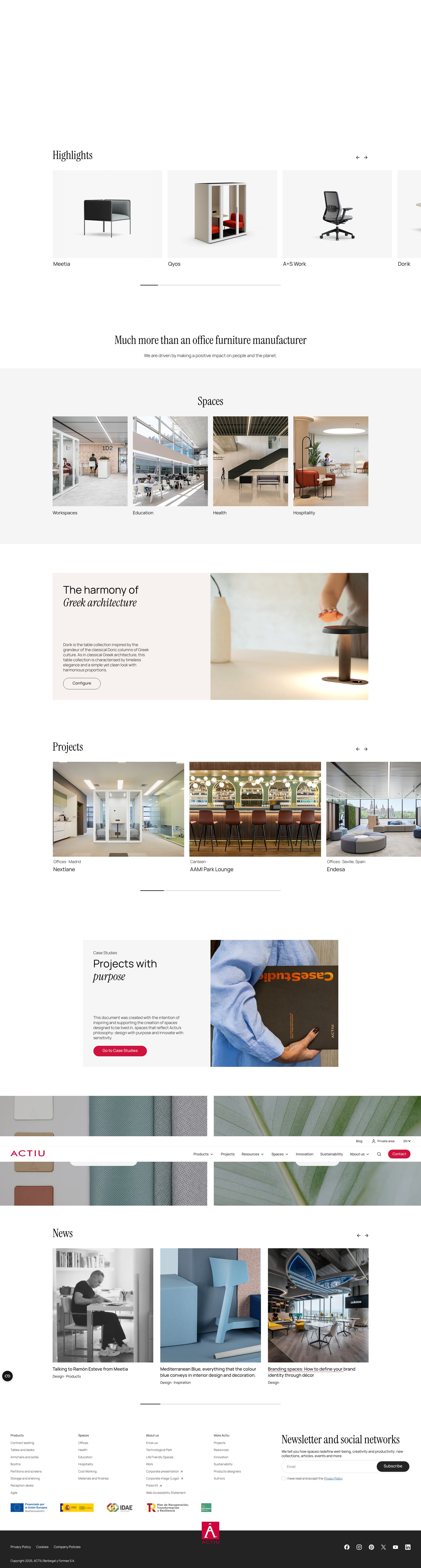 Screenshot of actiu.com