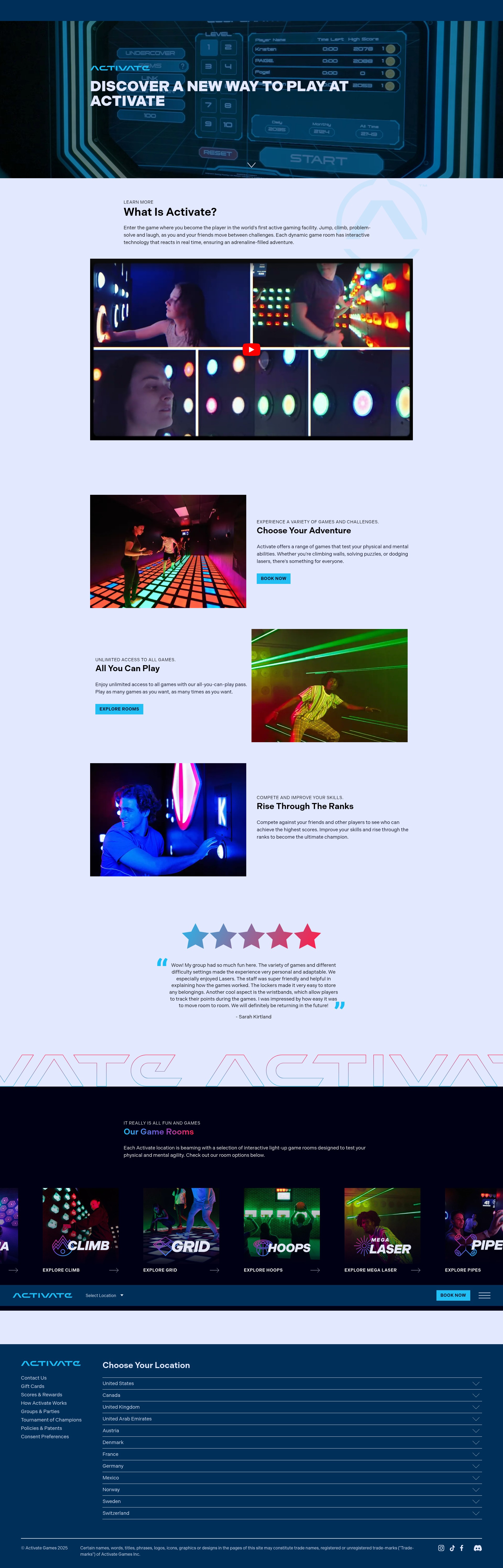 Screenshot of activate.games
