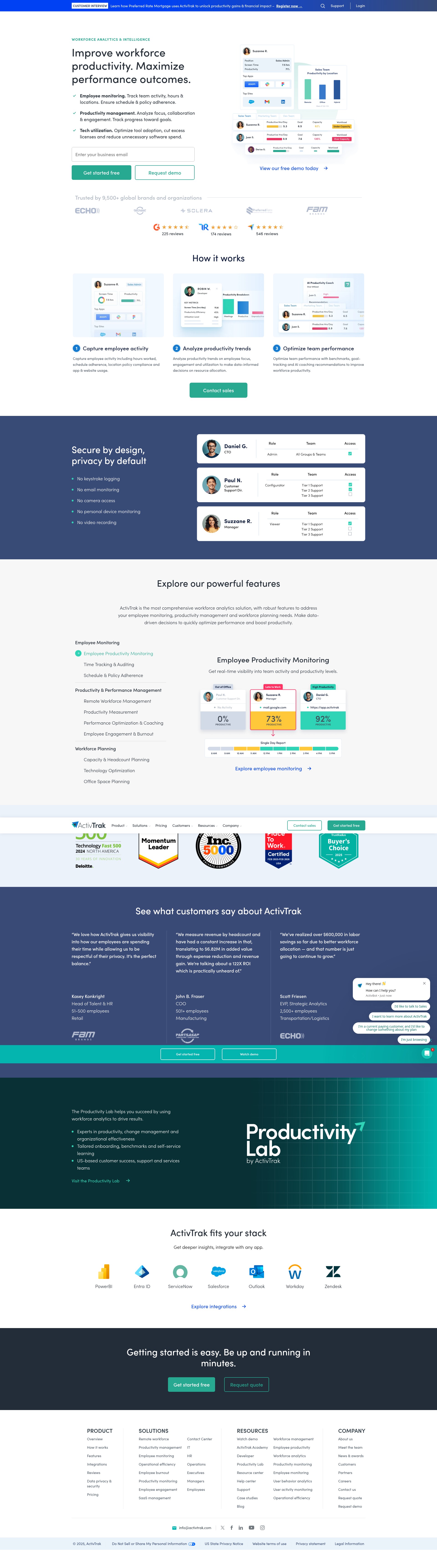 Screenshot of activtrak.com