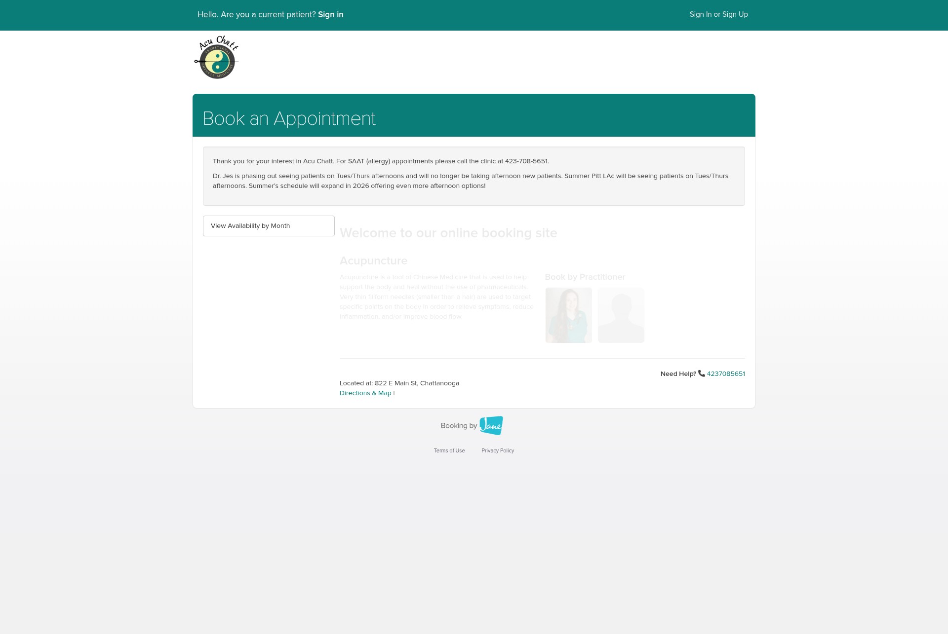 Screenshot of acuchatt.com