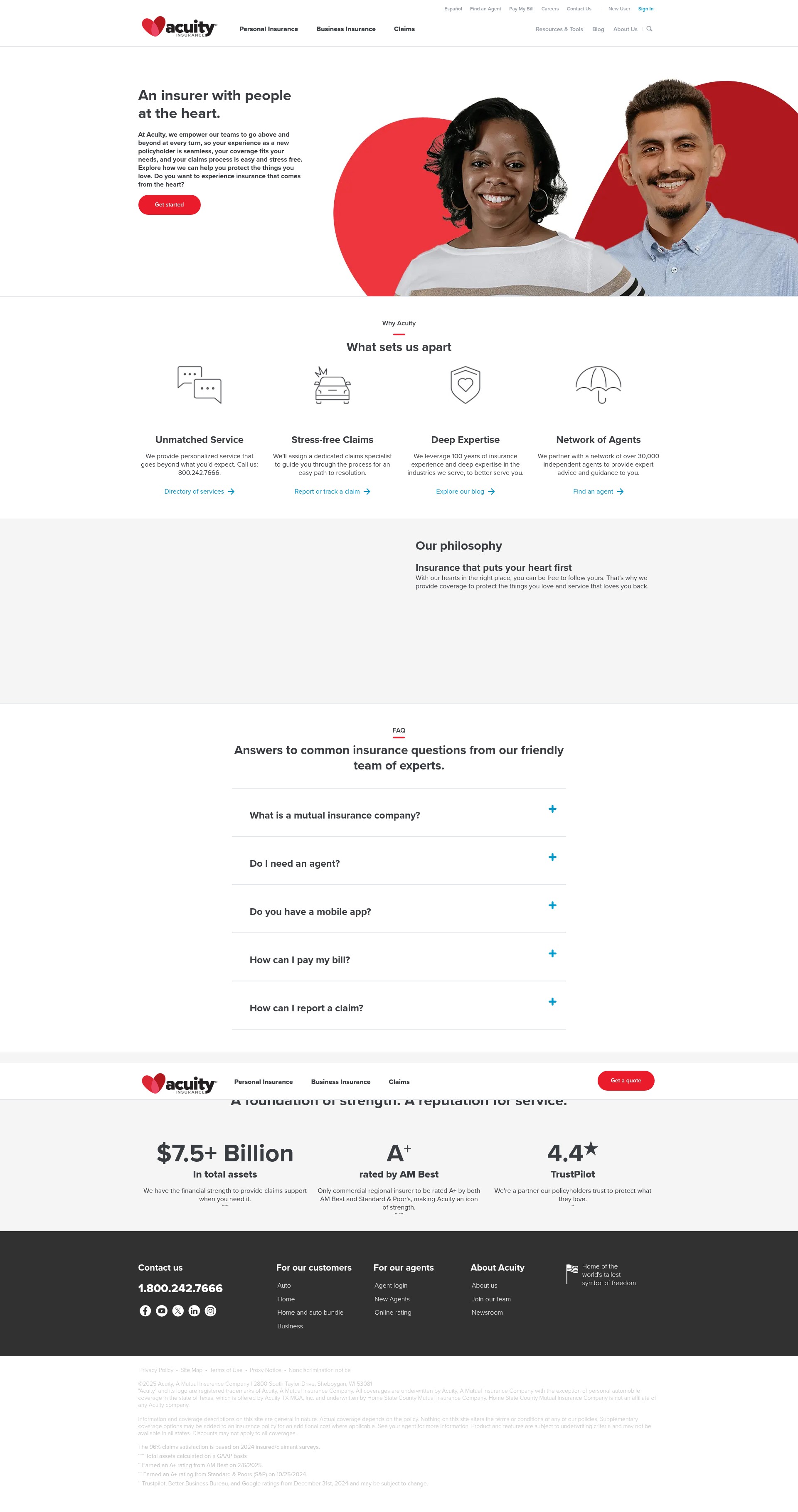 Screenshot of acuity.com