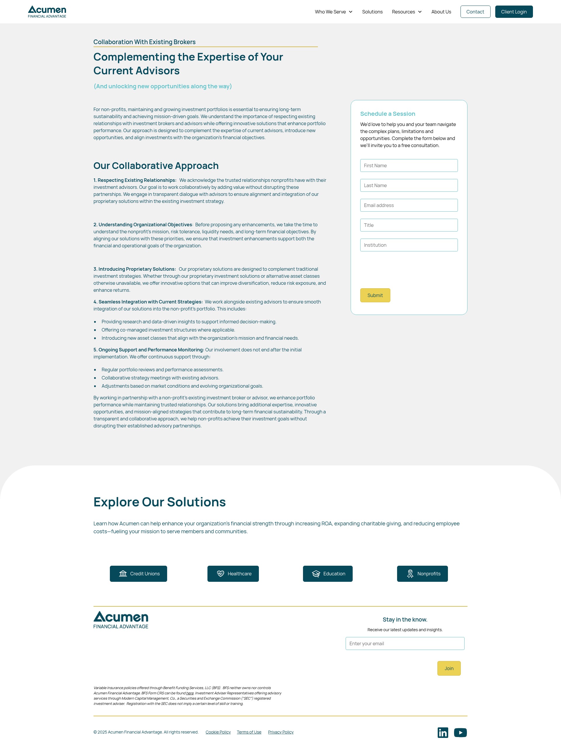 Screenshot of acumenfa.com