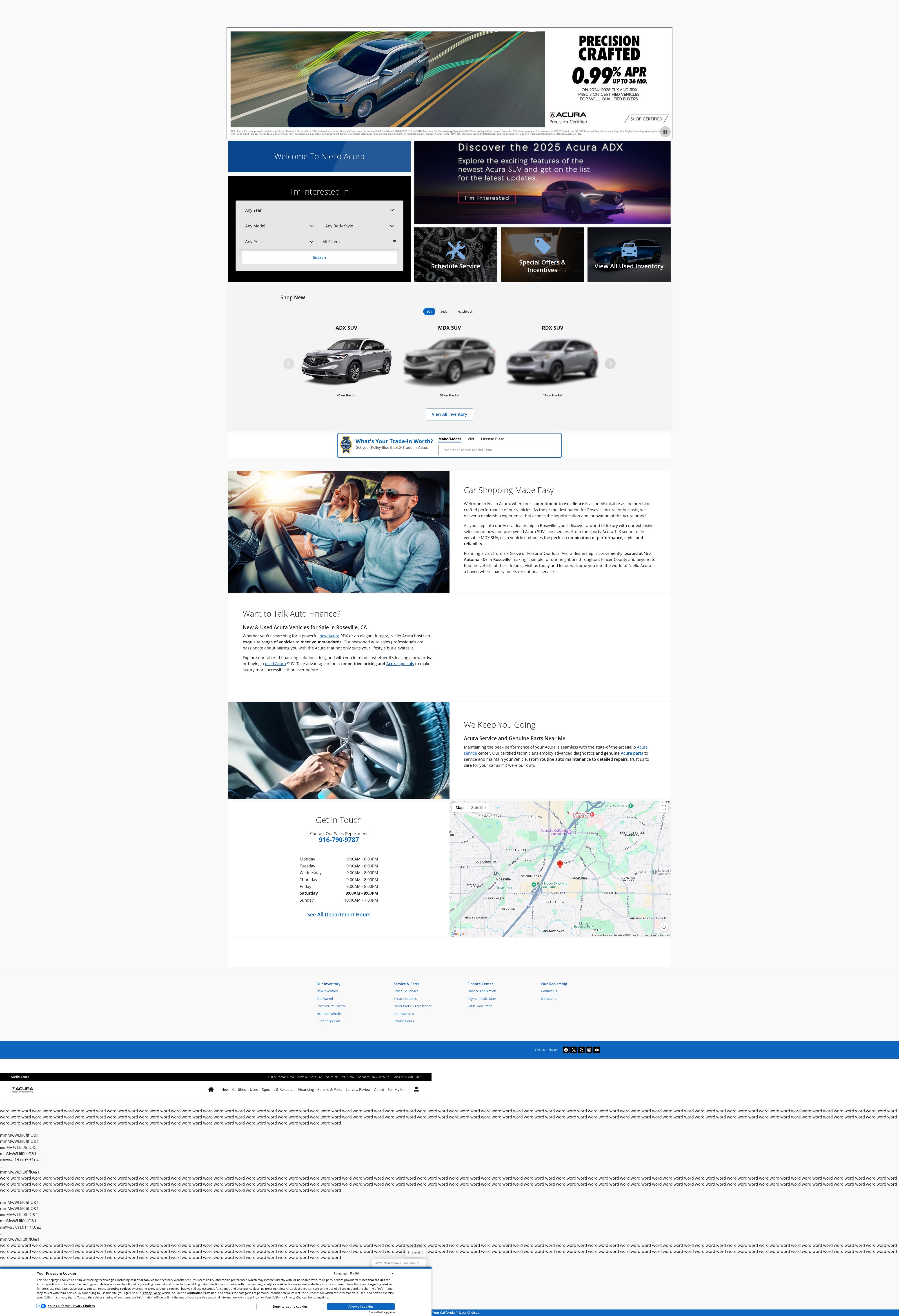 Screenshot of acura.niello.com