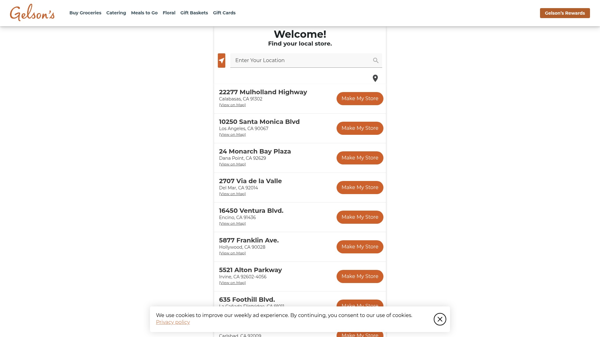 Screenshot of ad.gelsons.com