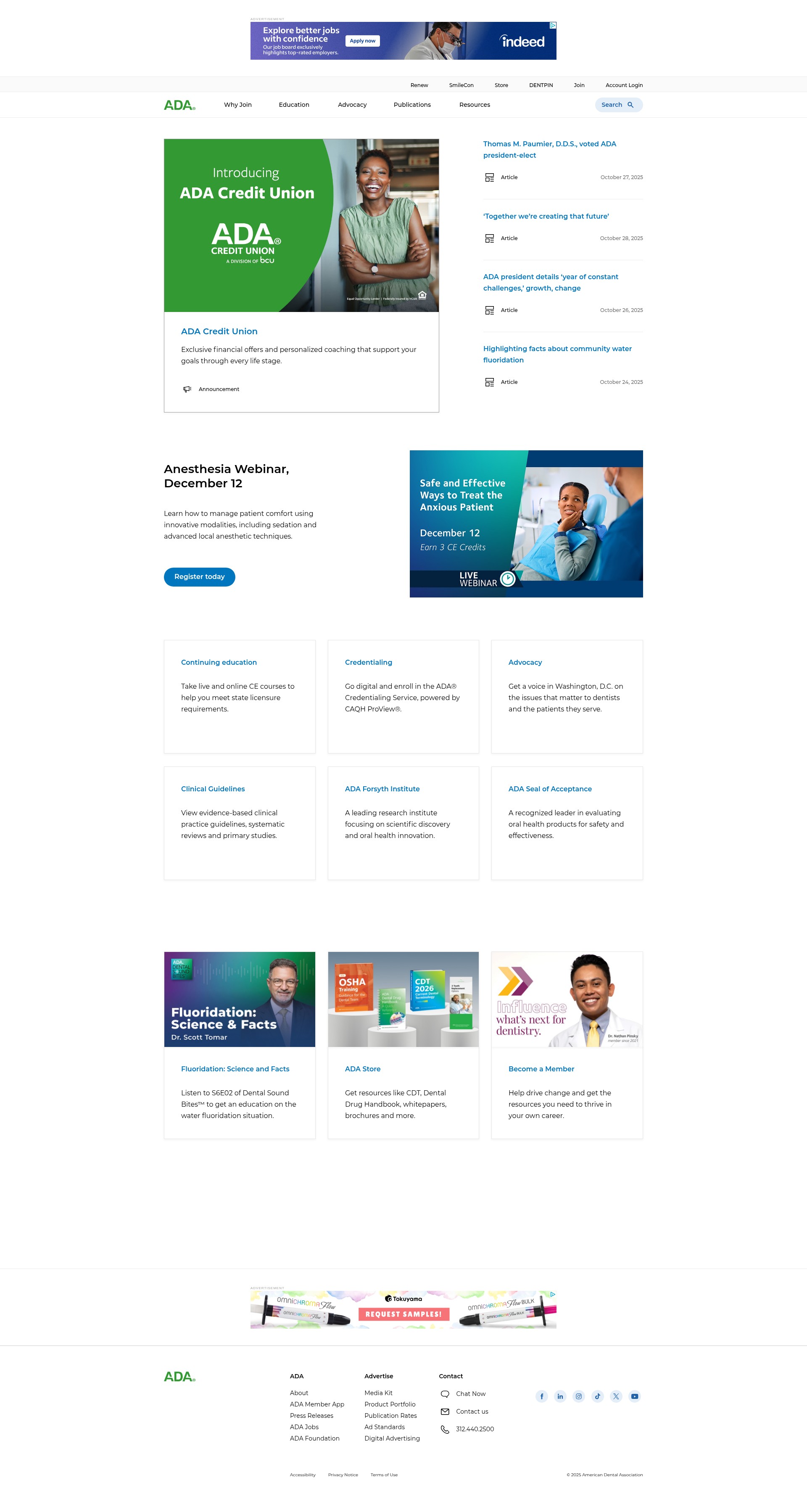 Screenshot of ada.org