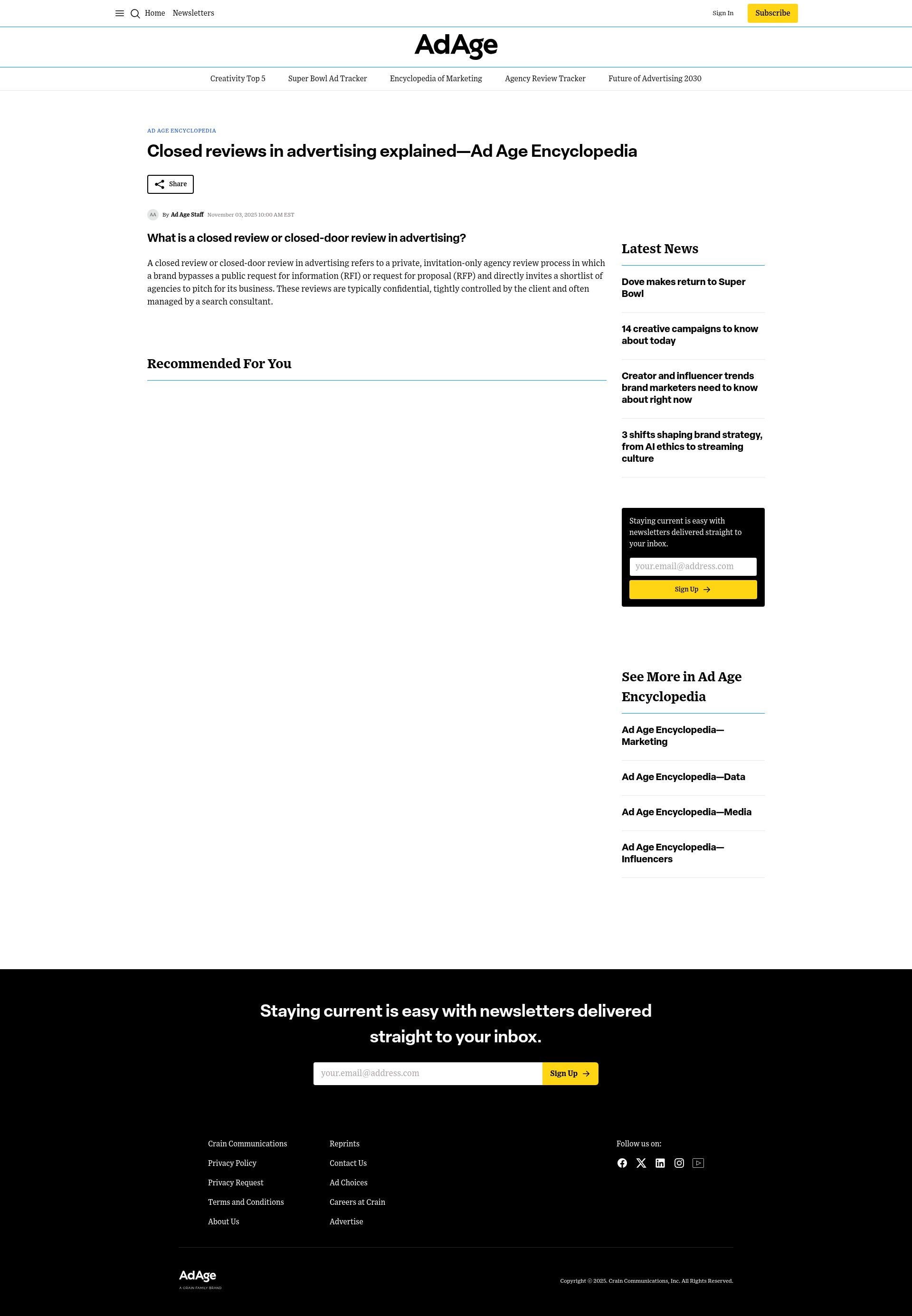 Screenshot of adage.com