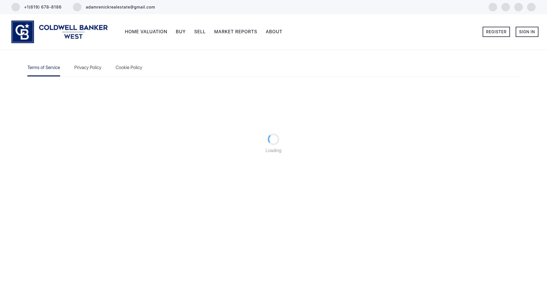 Screenshot of adamrenick.lofty.me