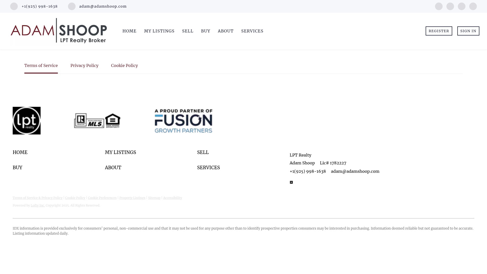 Screenshot of adamshoop.com