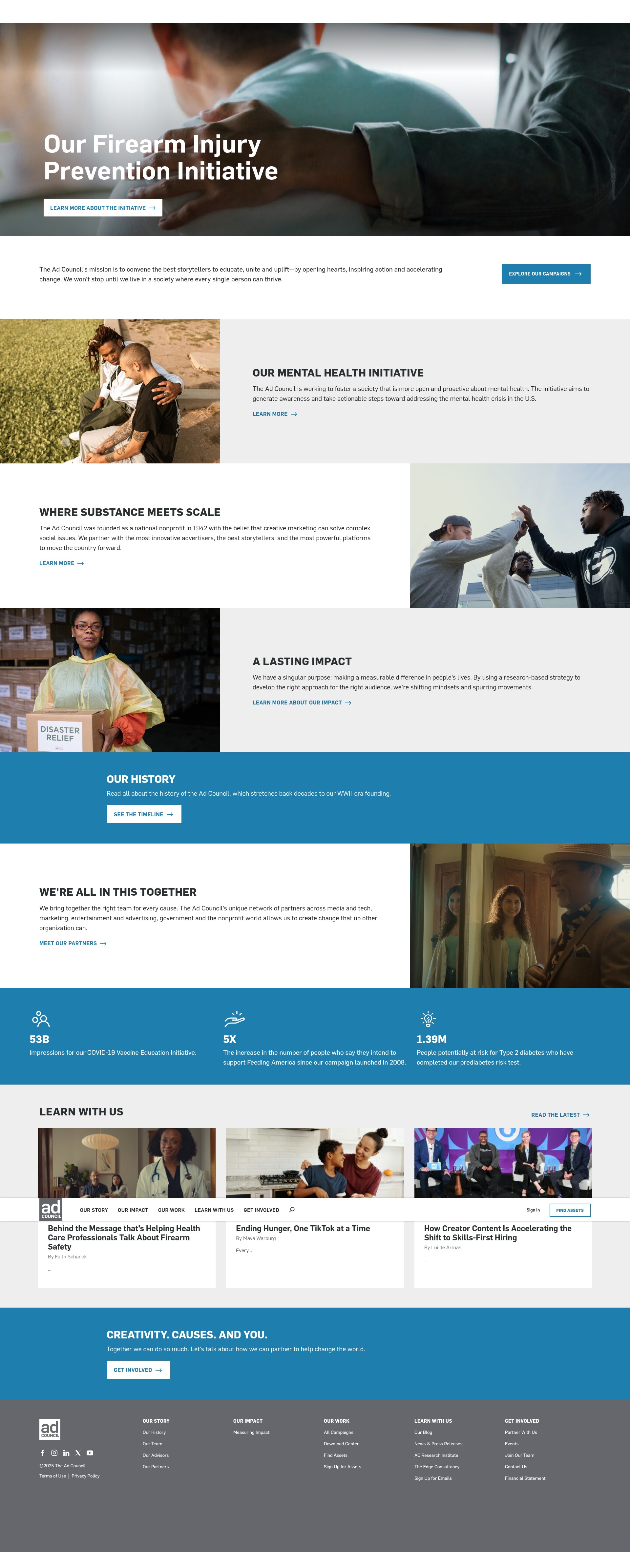 Screenshot of adcouncil.org